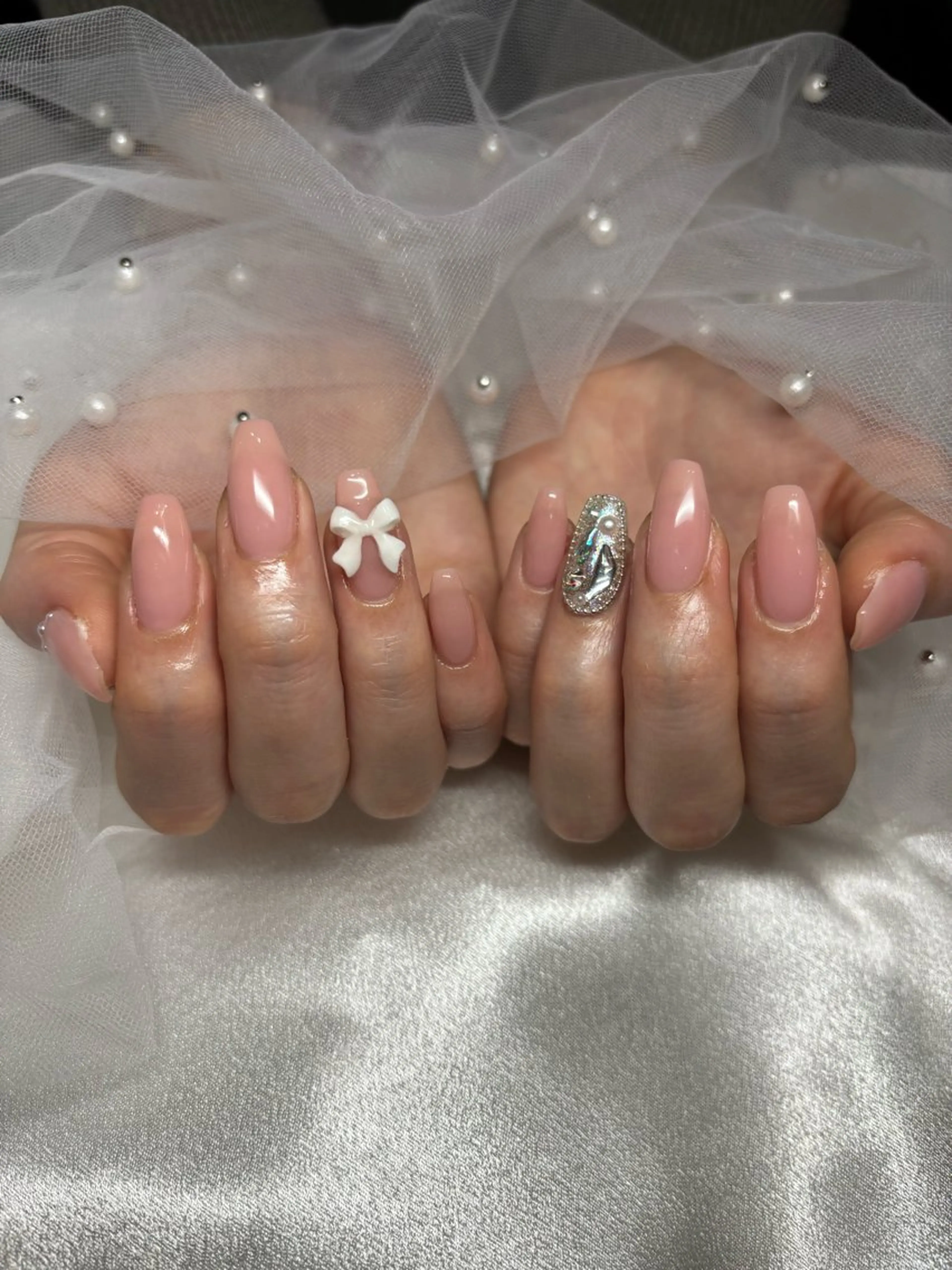 ネイル リボン 門真市ネイルサロン♡ KUMI.HANAのネイルデザイン