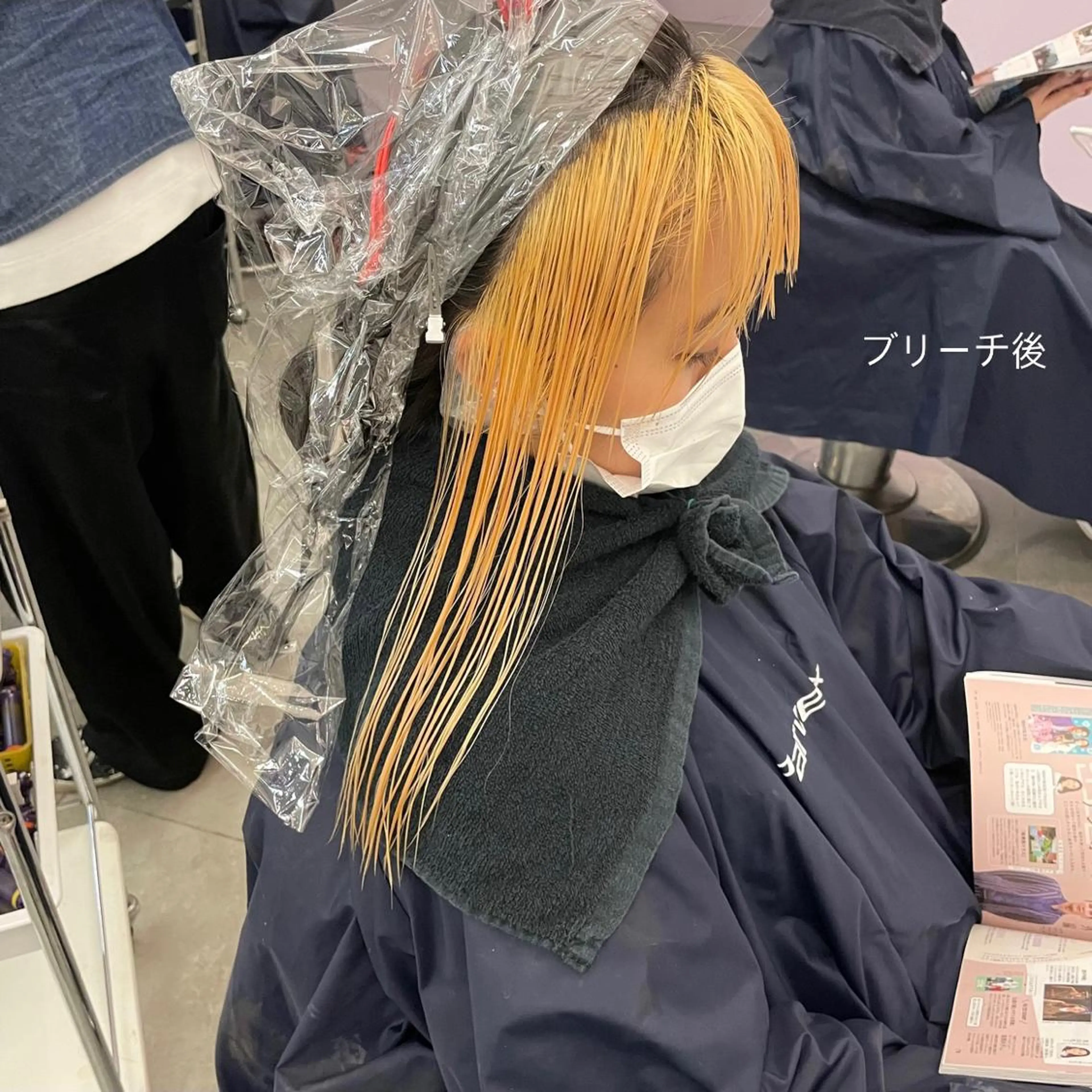 ロング カラー ヘアアレンジ ブリーチ GO TODAY  SHAiRE SALON岡山所属・Sana/ 耳ツボ/インナーのヘアスタイル