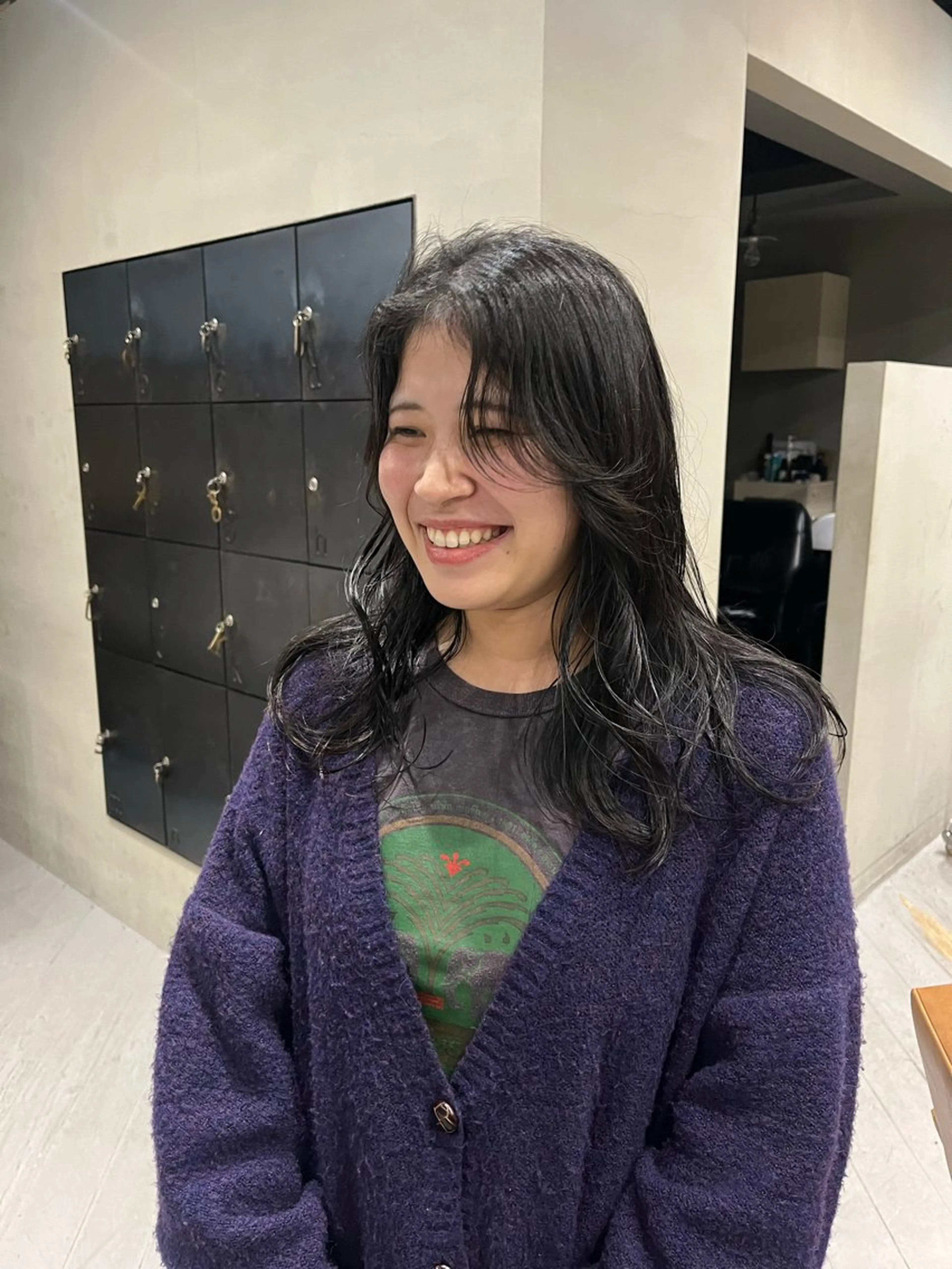 ミディアム なな/ICI/レイヤ ーパーマ/ボブのヘアスタイル