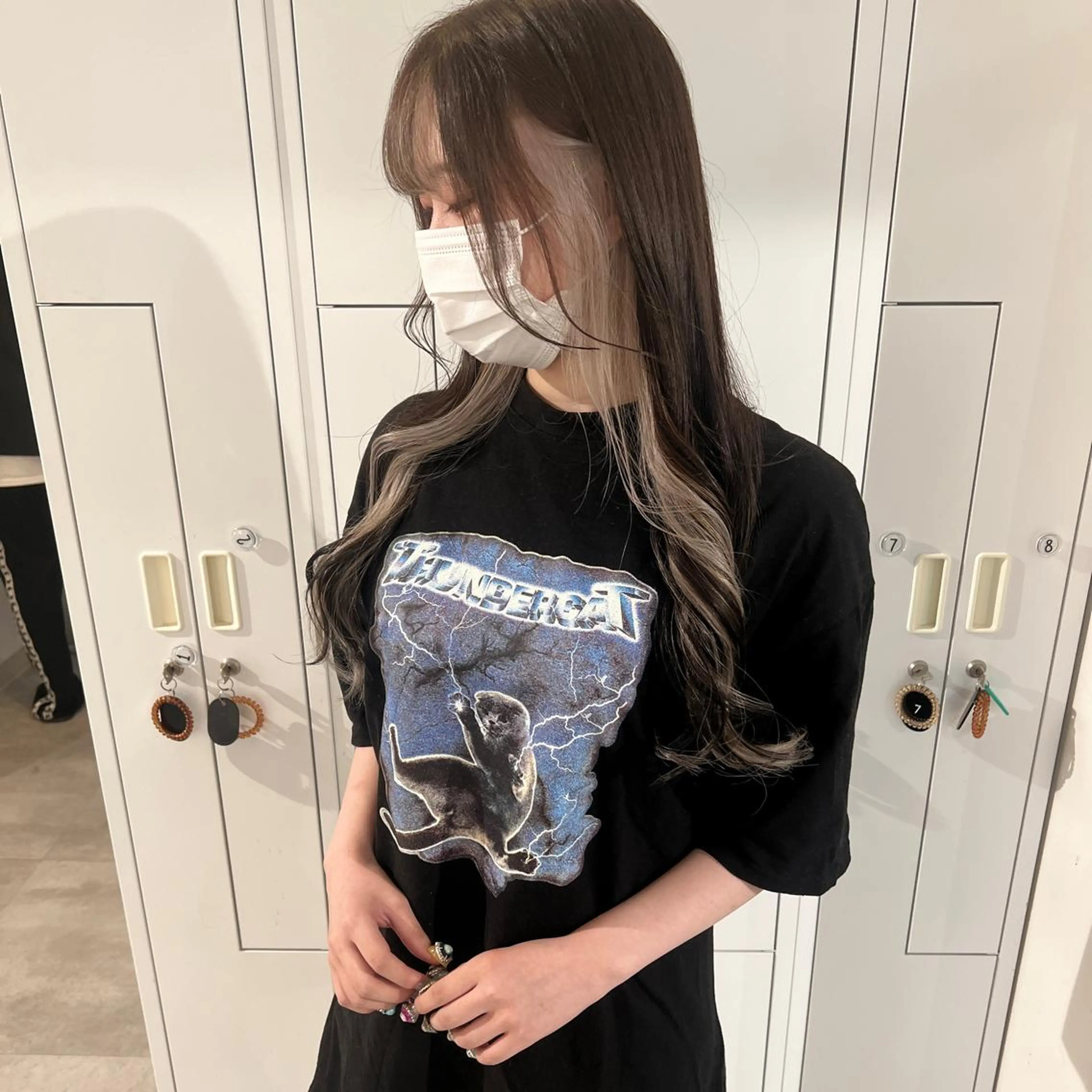 かわいいイヤリングカラー＋髪質改善トリートメントの写真