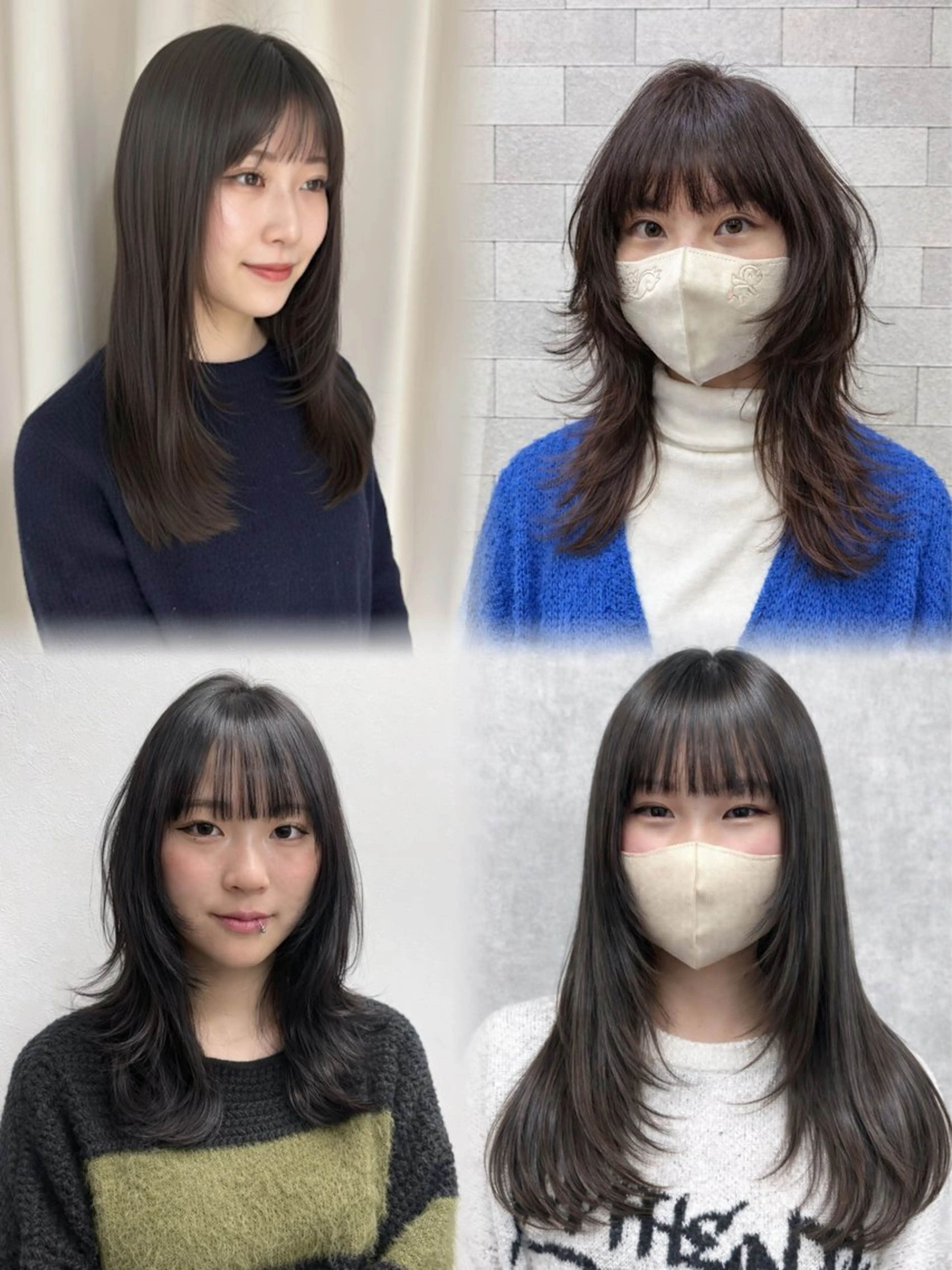 ロング ハッシュカット レイヤーカット カット ハイトーン×艶カラー 🤍MIZUKIのヘアスタイル