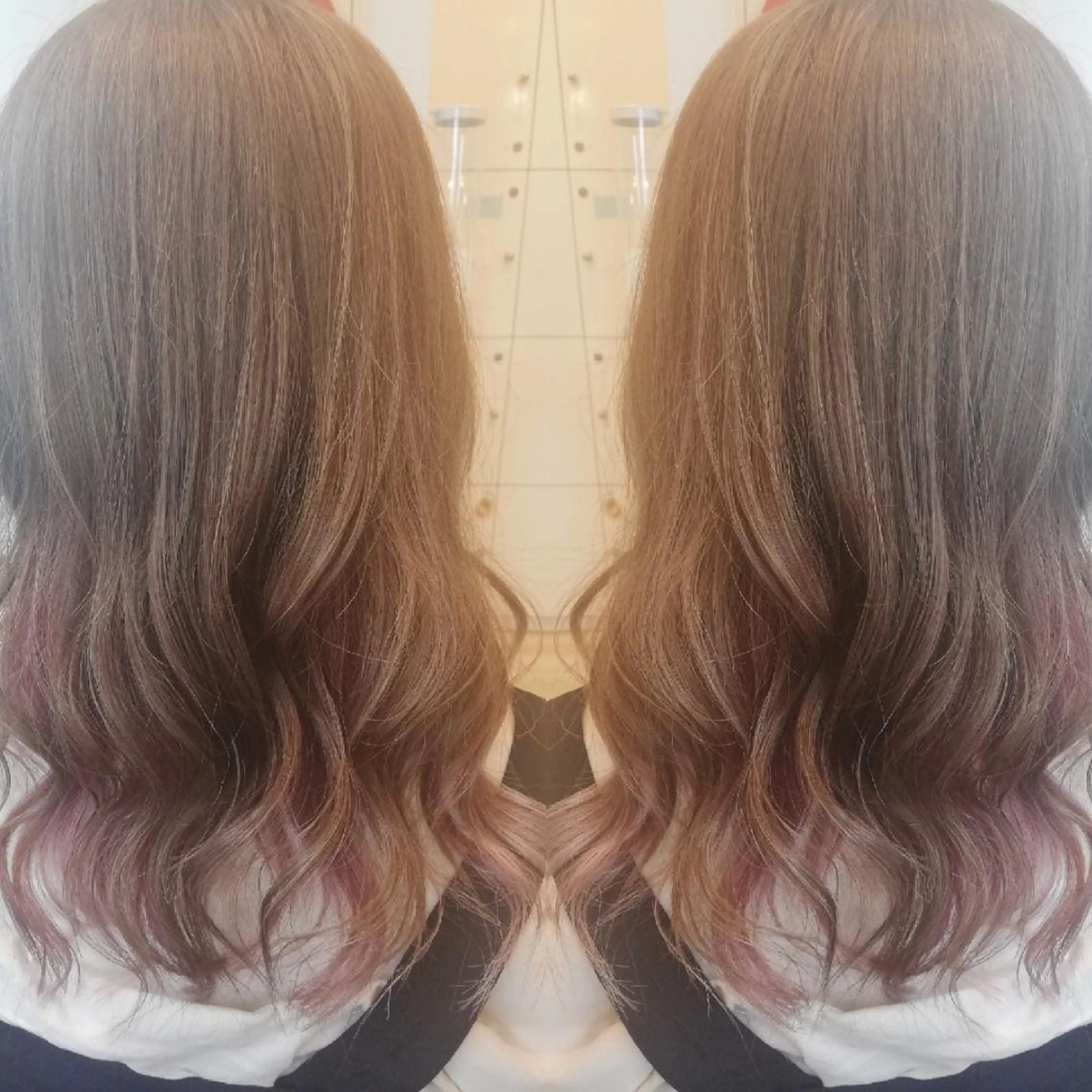 ロング カラー 池田 恵久美のヘアスタイル