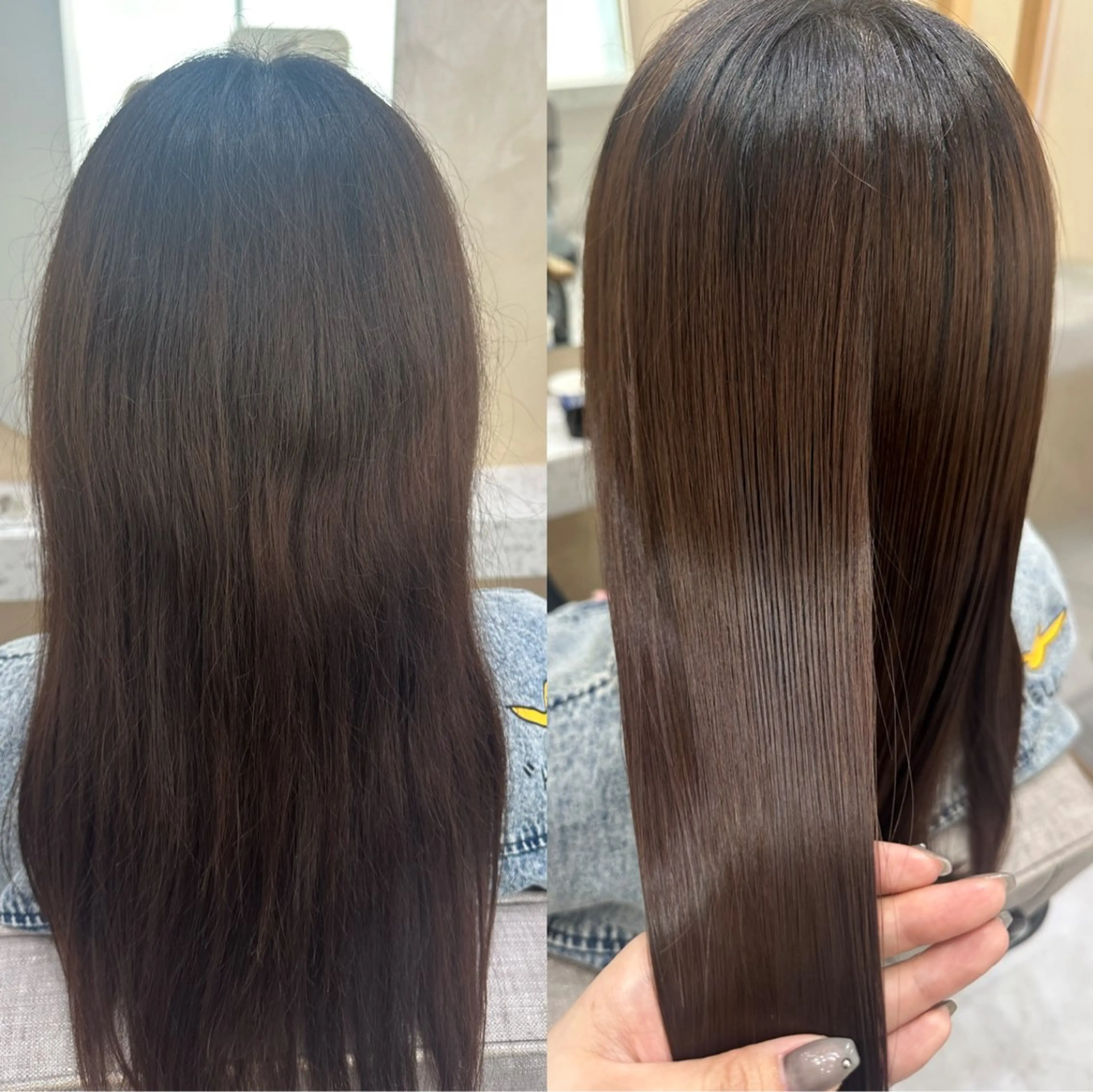 セミロング カット 縮毛矯正 トリートメント 🌜韓国/艶髪/縮毛 /kokoro🌛のヘアスタイル