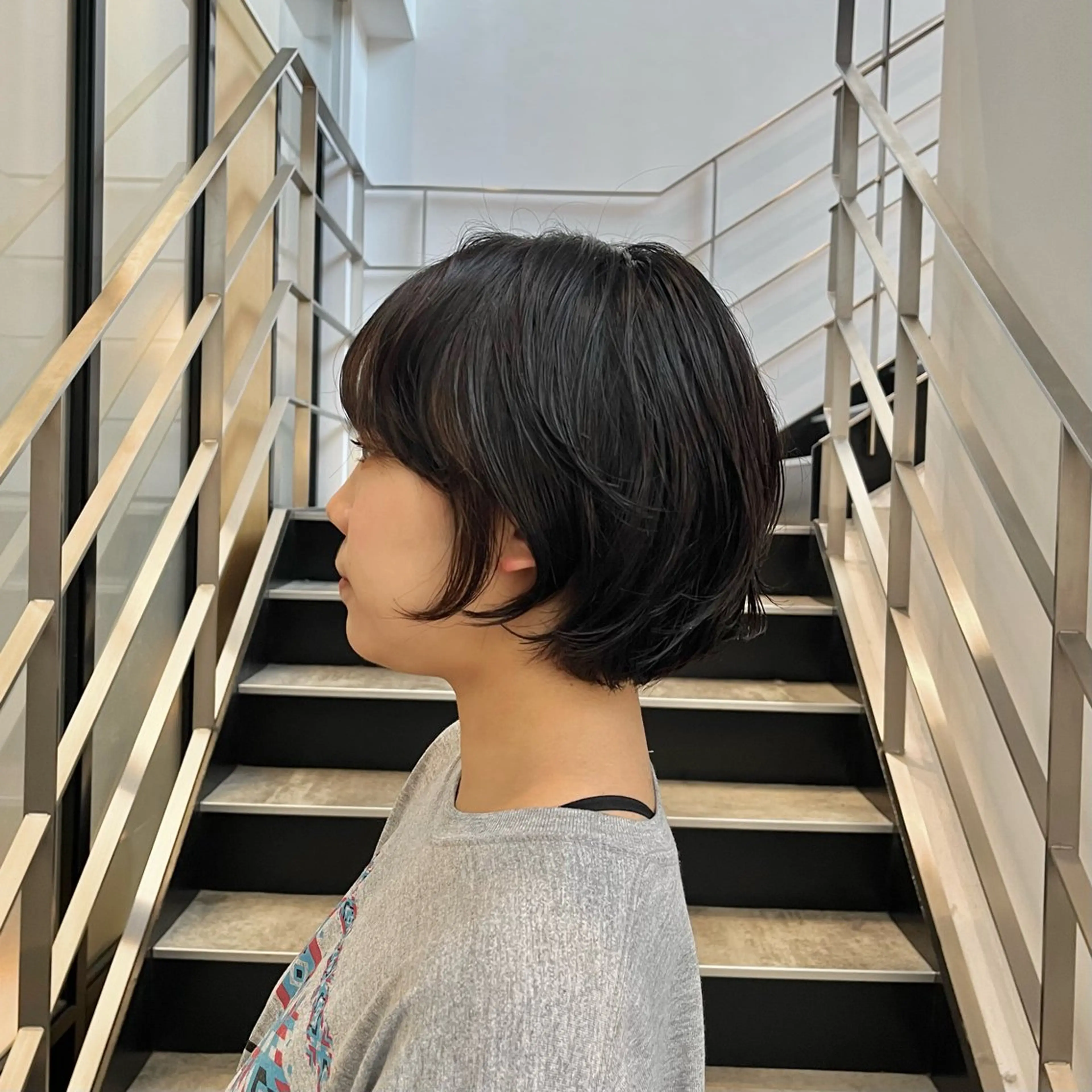 ミディアム カラー パーマ カット ヘアカラー GO TODAY SHAiRE SALON 原宿本店所属・ボブ/レイヤー/ ハッシュカット/河内のヘアスタイル