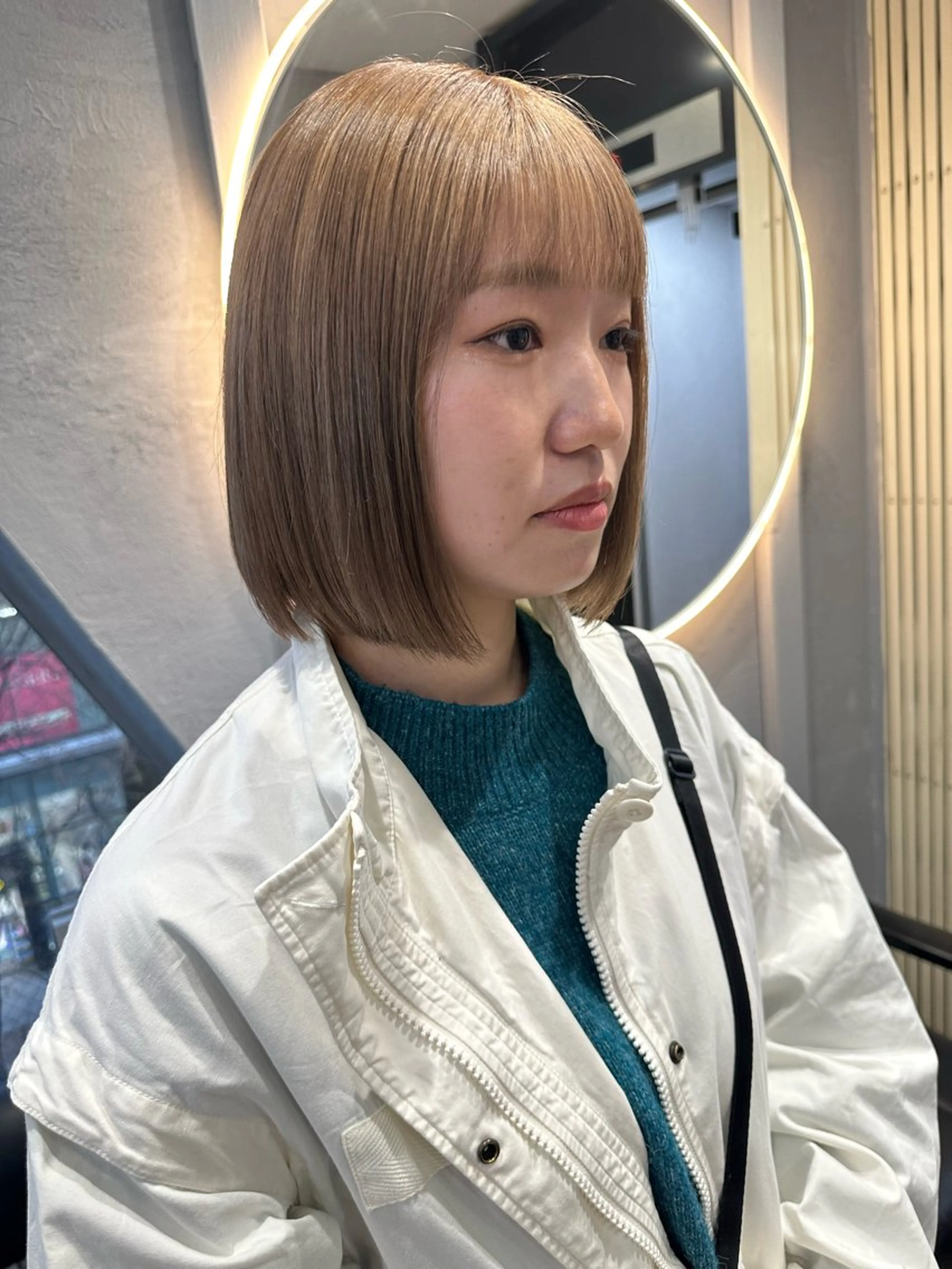 ミディアム カラー ヘアカラー トリートメント TATSUブリーチ/ ミルクティーベージュのヘアスタイル