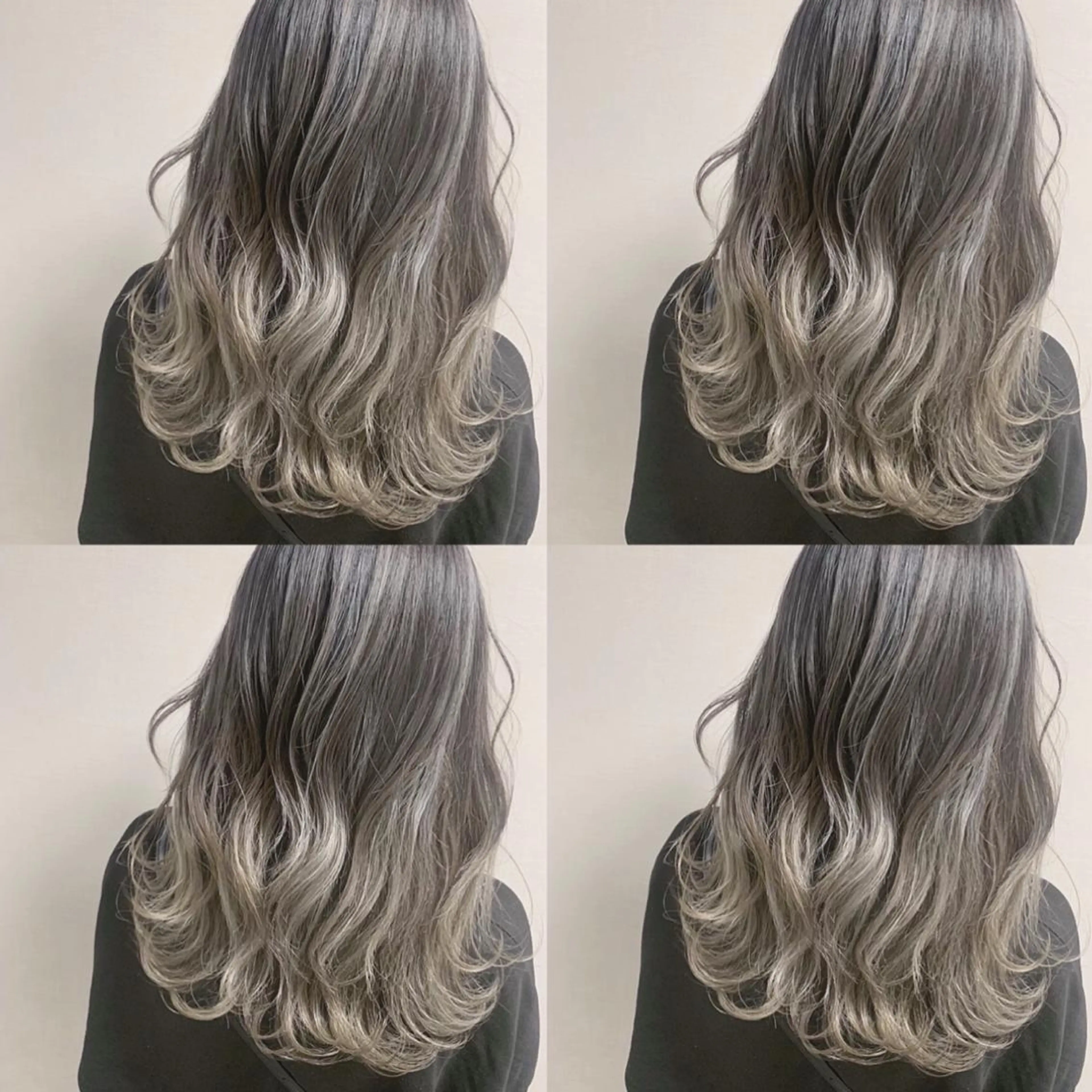 ミディアム ヘアアレンジ ハイライト 韓国風ヘア 松井那津子 /ハイライトブリーチのヘアスタイル