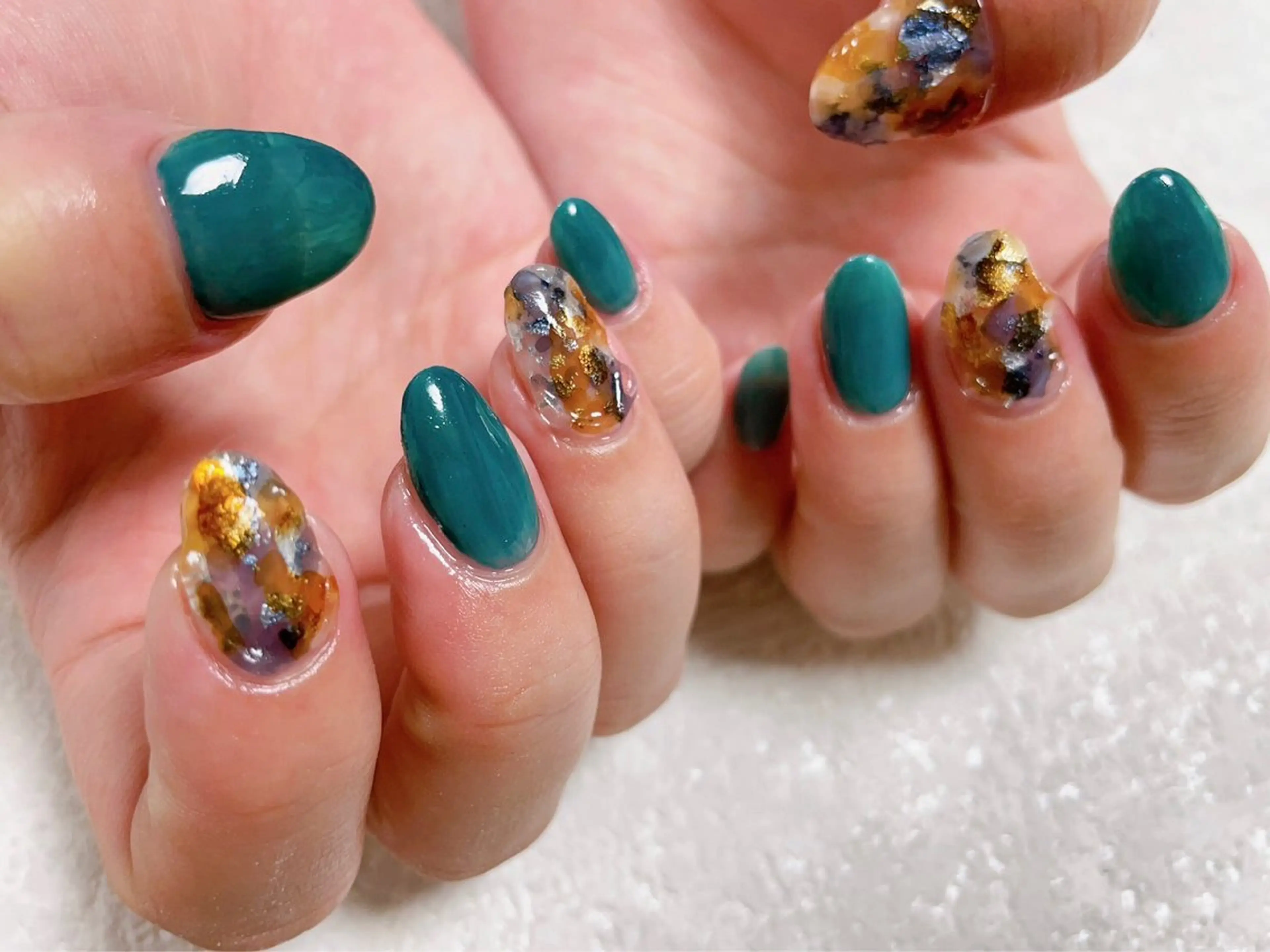 ネイル オーロラネイル フラワーネイル フットネイル フレンチネイル ジェルネイル Mogu nail 二子玉川のネイルデザイン