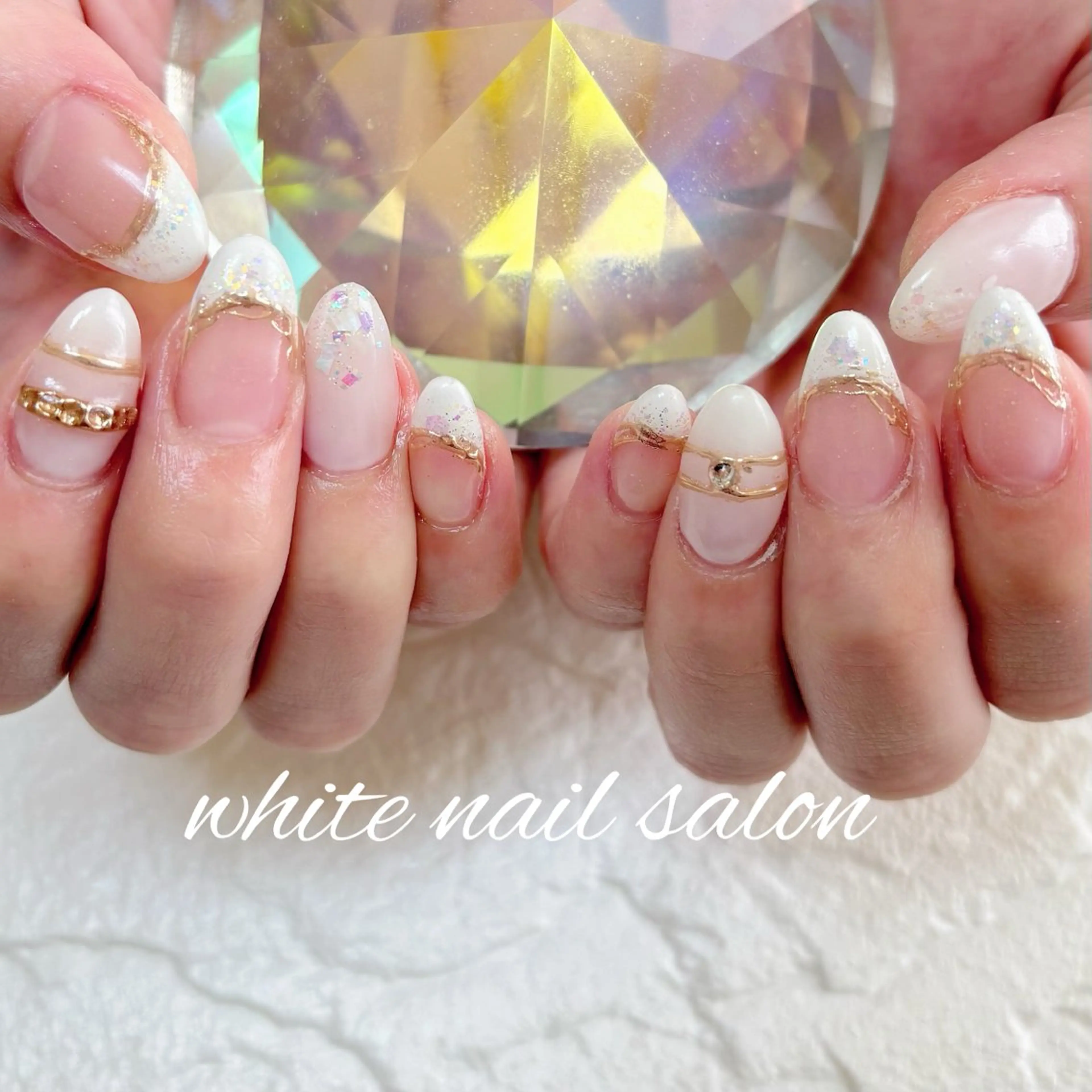 ネイル フットネイル 持ち込み ハンドネイル white nail salonのネイルデザイン