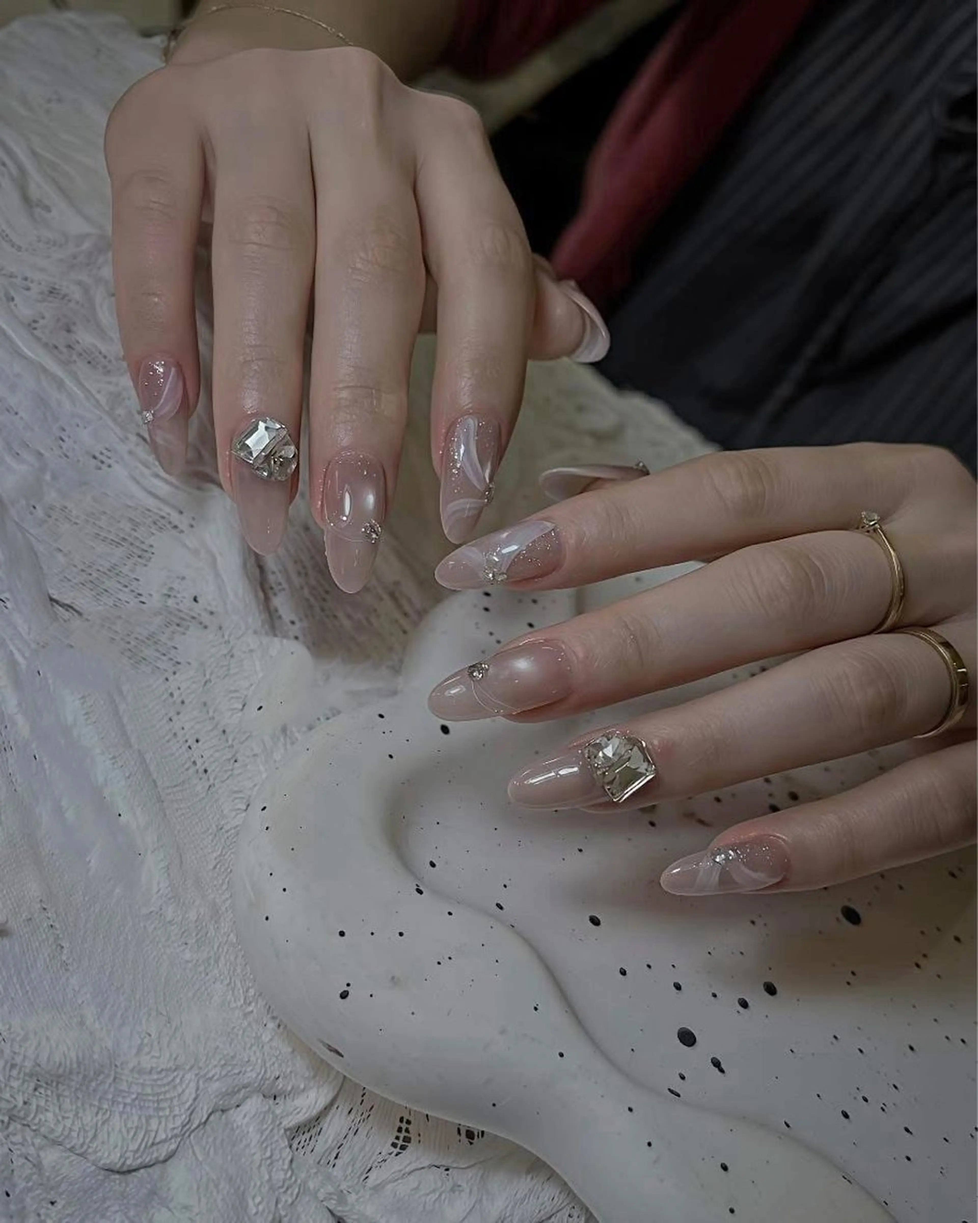 ネイル アートネイル ジェルネイル キラキラネイル ストーンネイル Mytnail所属・ann_ nailのネイルデザイン