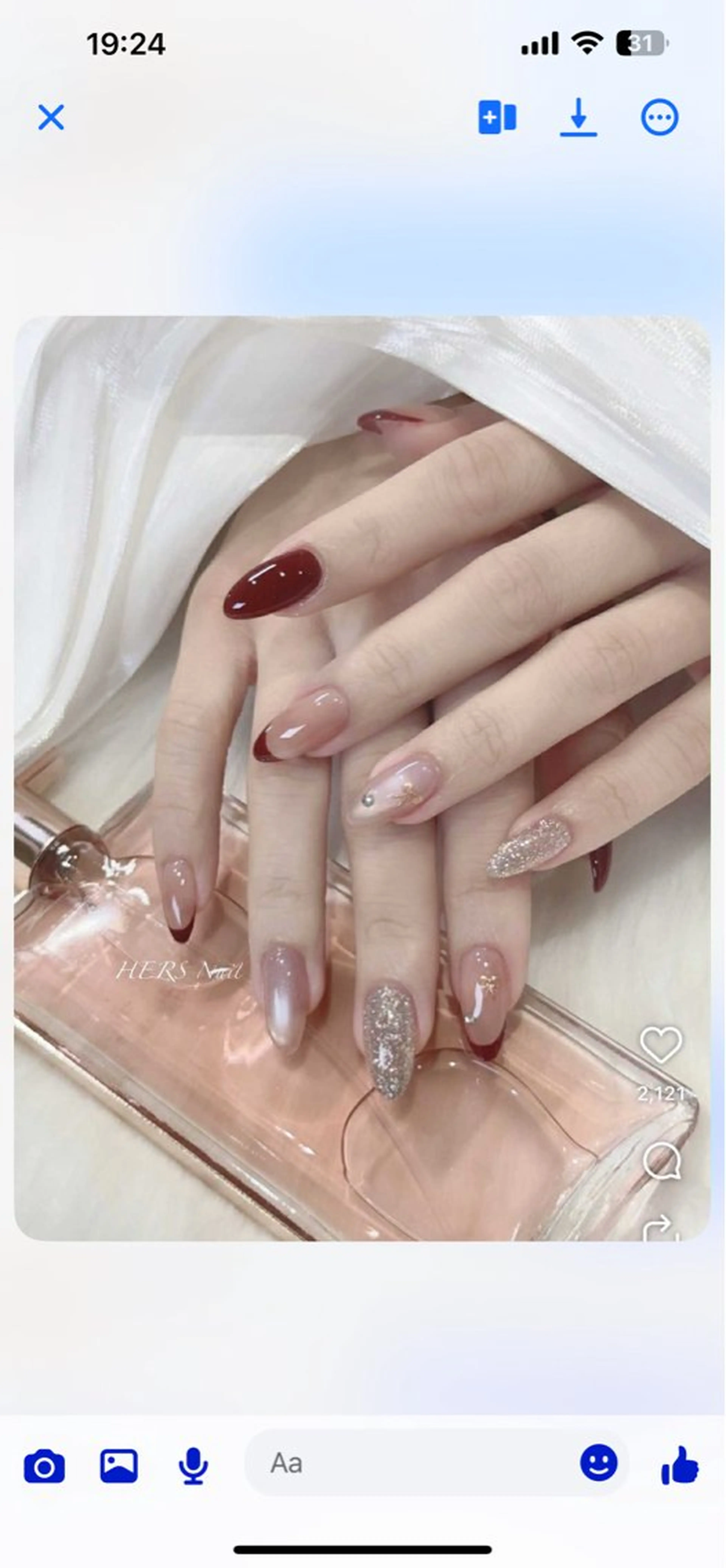 ネイル アートネイル クリアネイル ジェルネイル ハート 韓国ネイル Kawaii _Nailのネイルデザイン