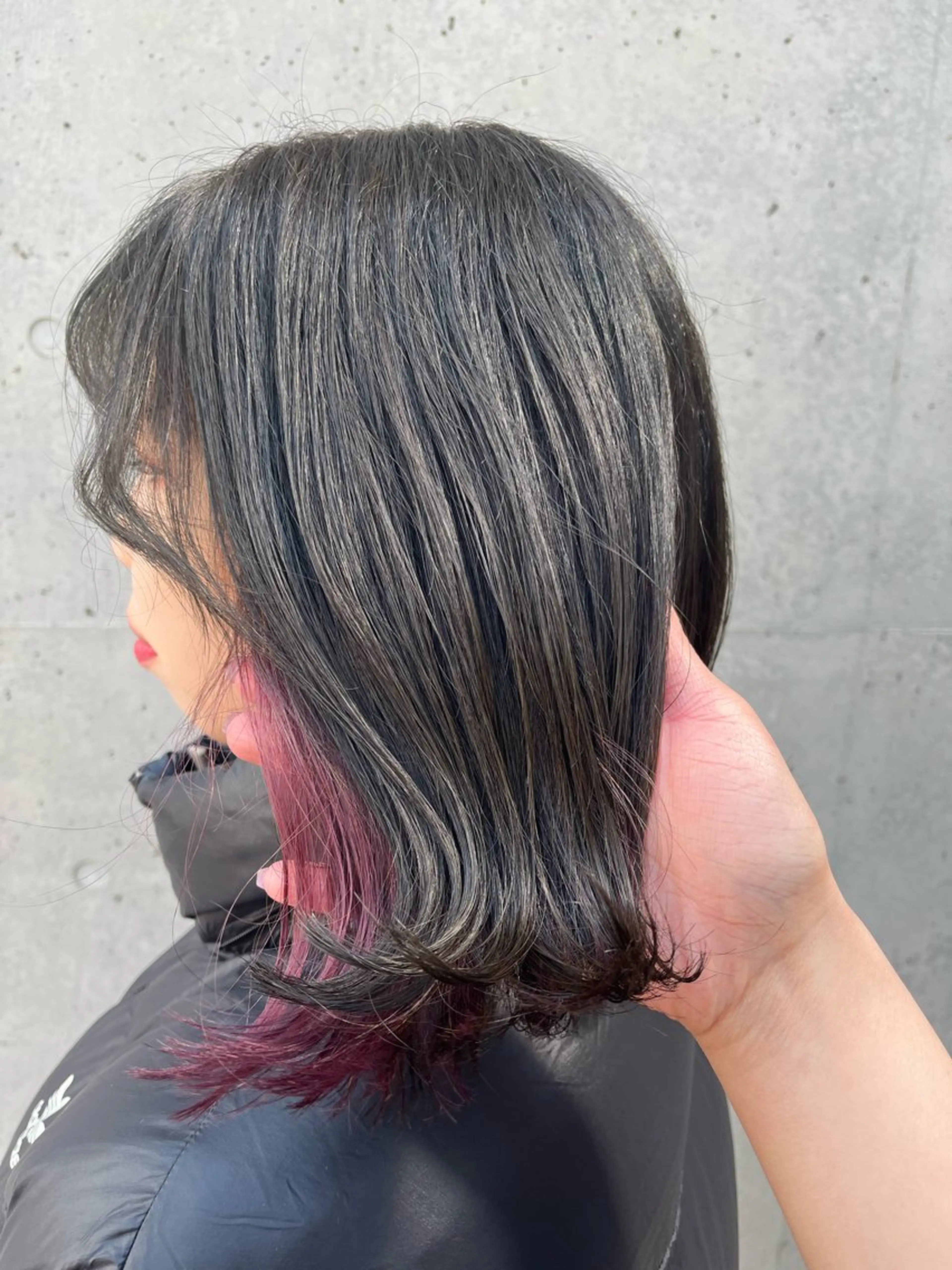 カラー ピンクカラー Chocolat阿部野所属・なかじま ささらのヘアスタイル