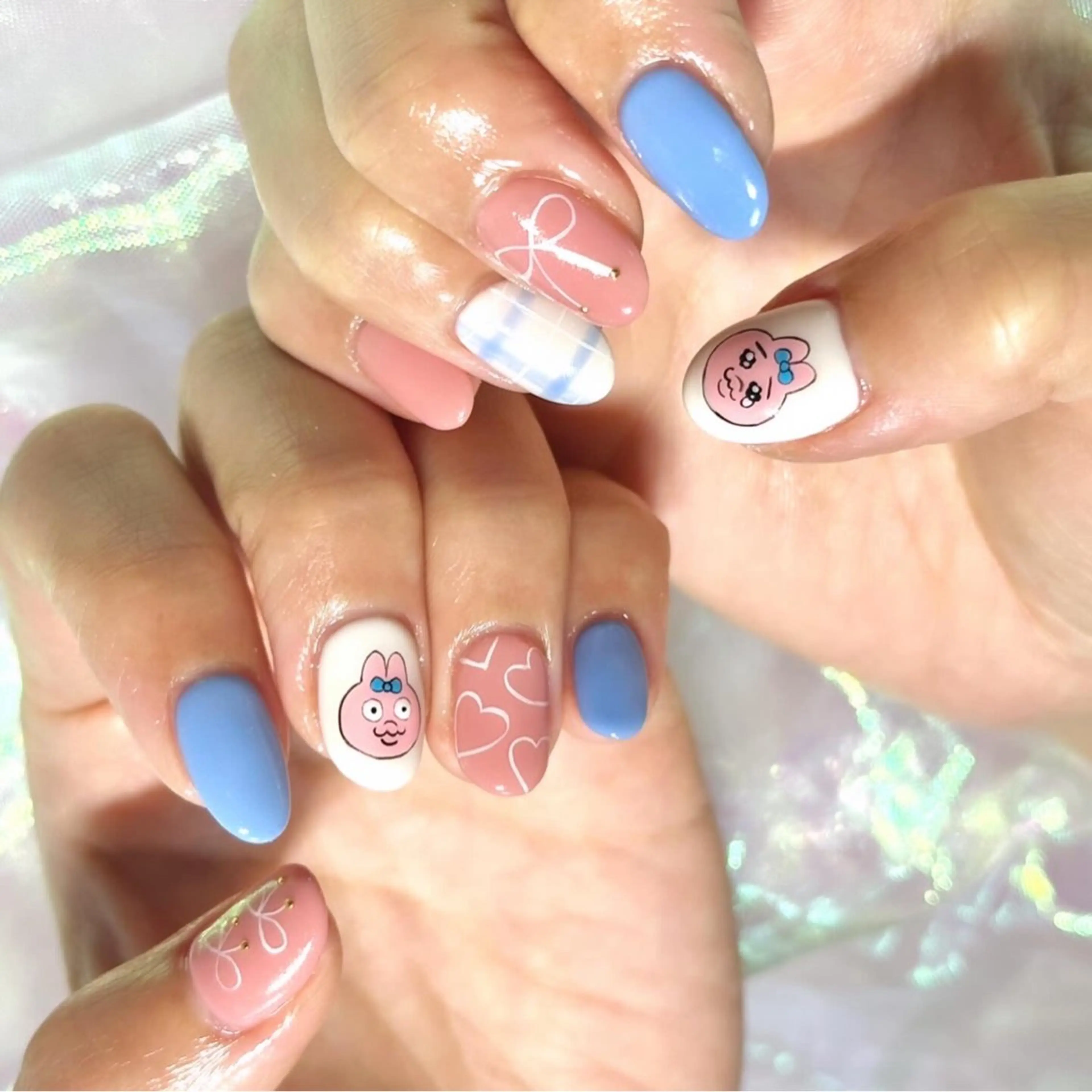 ネイル ハンドネイル OKIKA所属・【OKIKA】 らん🦖🌈🧡のマツエク・マツパデザイン