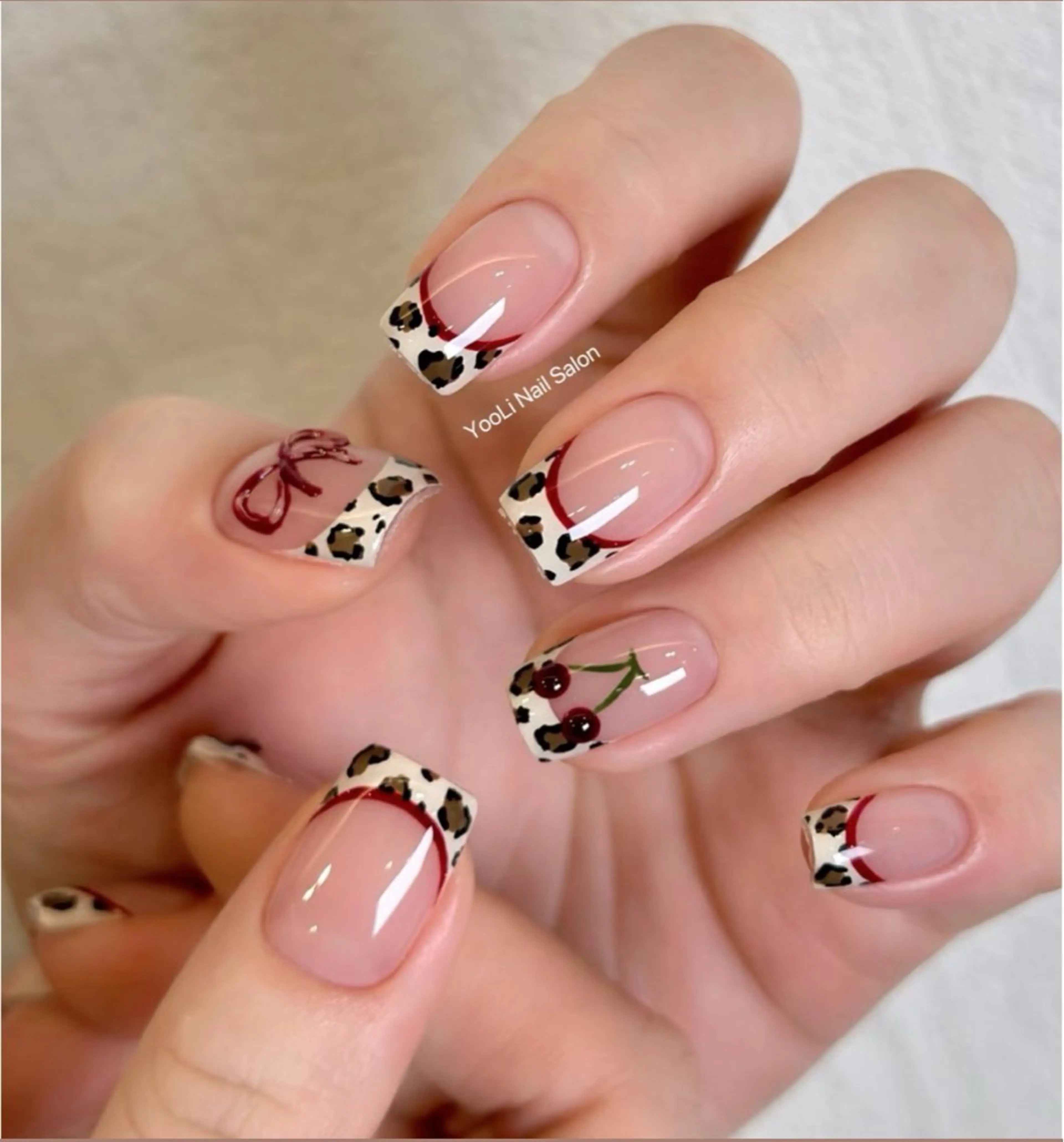 ネイル アートネイル オーロラネイル チークネイル フレンチネイル ガラスフレンチ ハンドネイル 🎀🎀YooLi Nail Salonのネイルデザイン