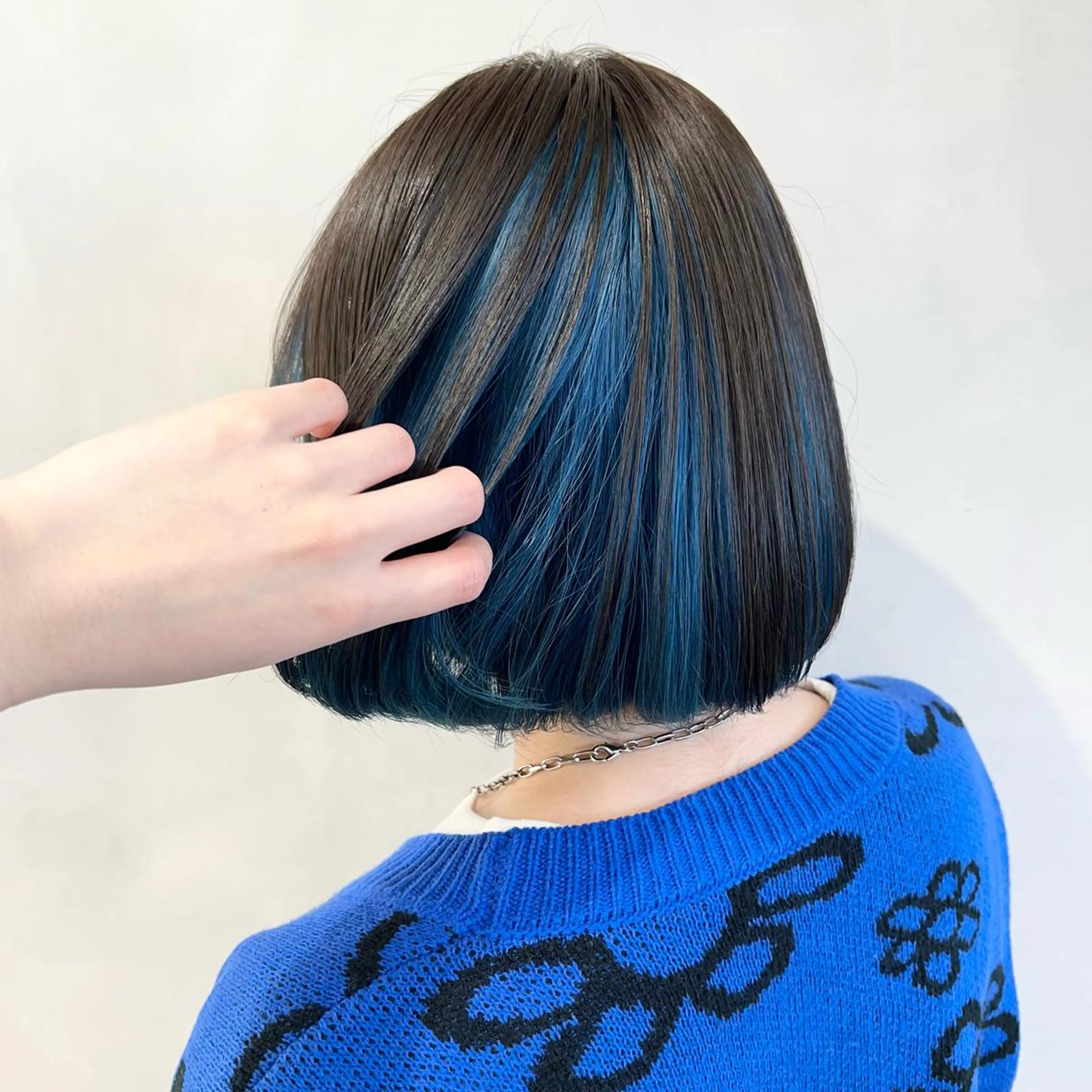 ショート カラー ブルーカラー インナーカラー ヘアカラー 💖暖色・ハイトーン 🐈みおり💖のヘアスタイル