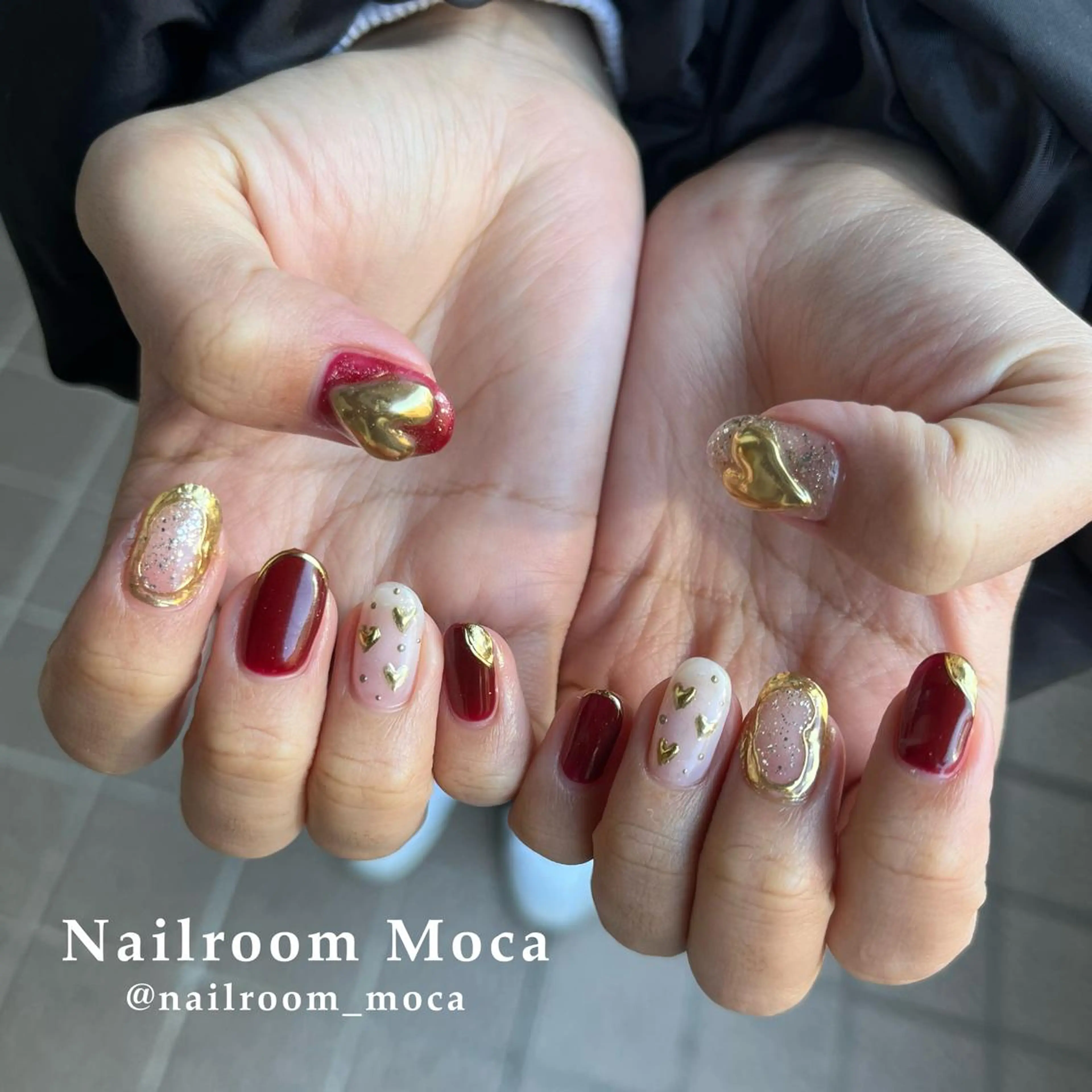 ネイル アートネイル バレンタイン Nailroom Mocaのネイルデザイン