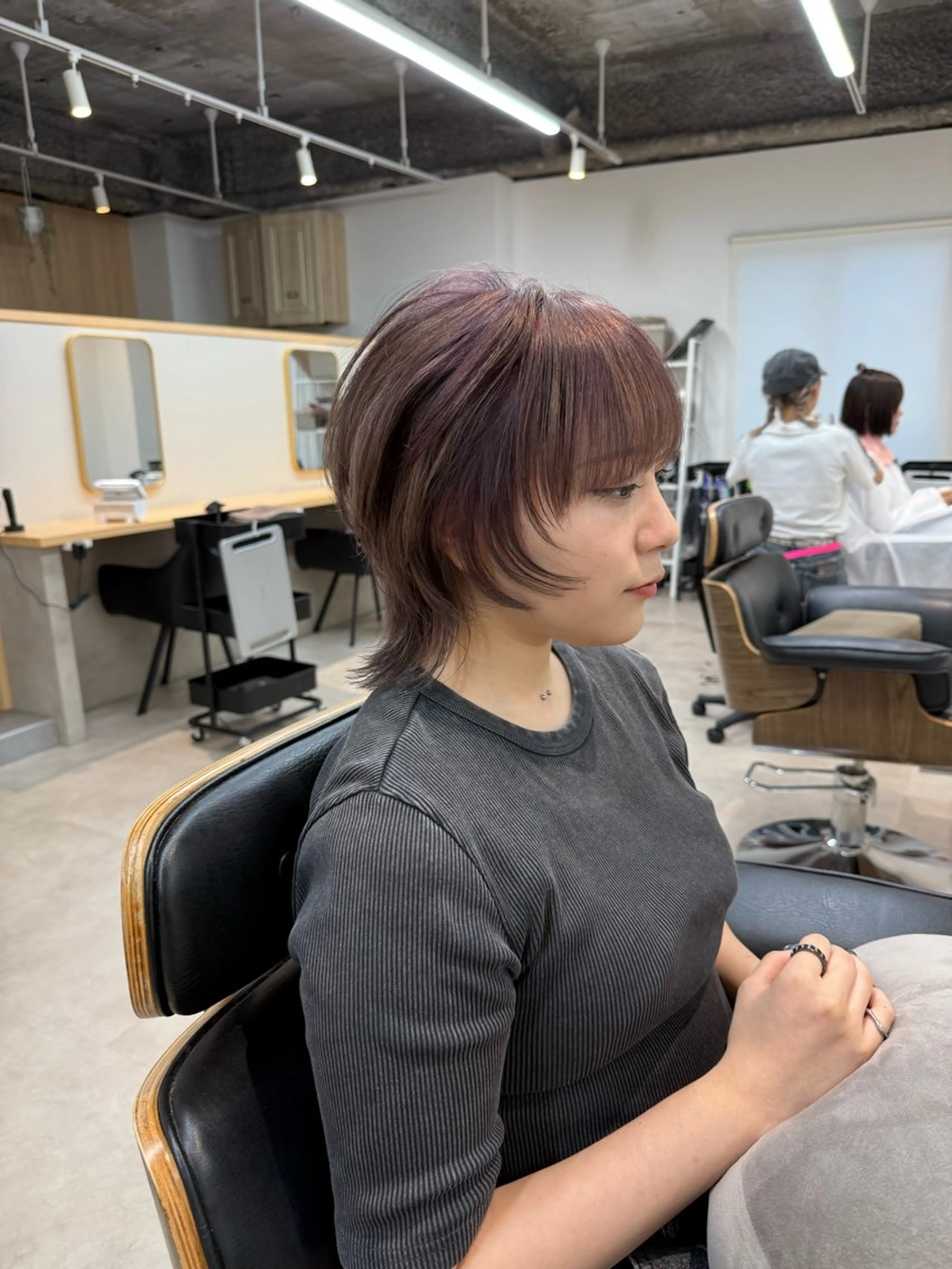 ショート カラー ベージュカラー ブリーチ ラベンダーカラー ラベンダーベージュ 当日予約🆗ショート /ハイライト/松本のヘアスタイル