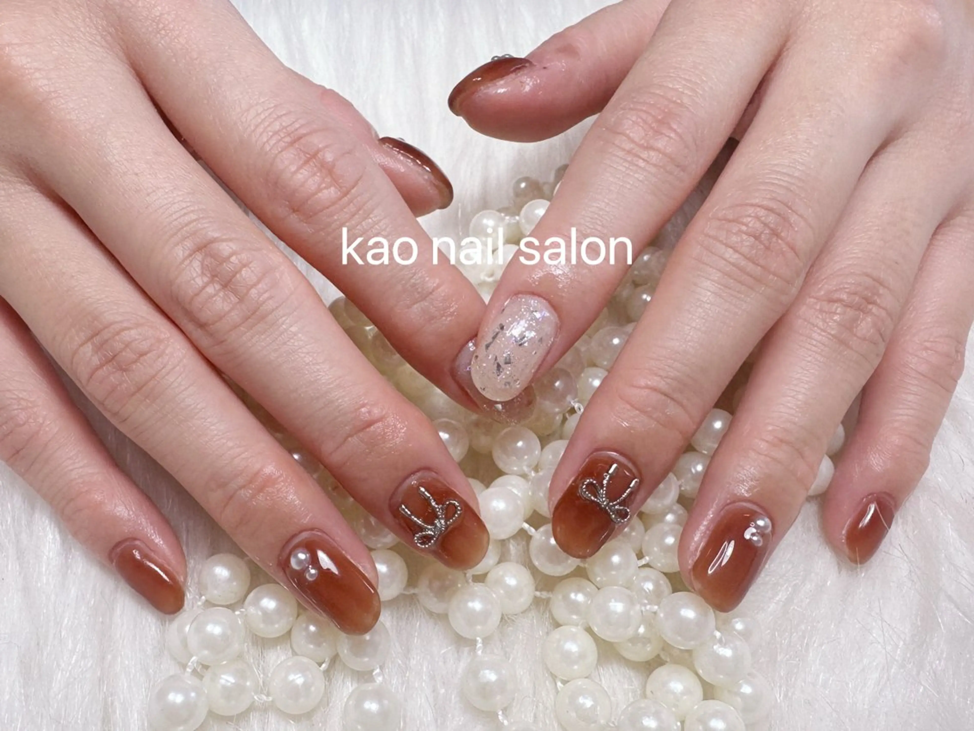 ネイル ハンドネイル kao nail マグネット/長さだしのネイルデザイン