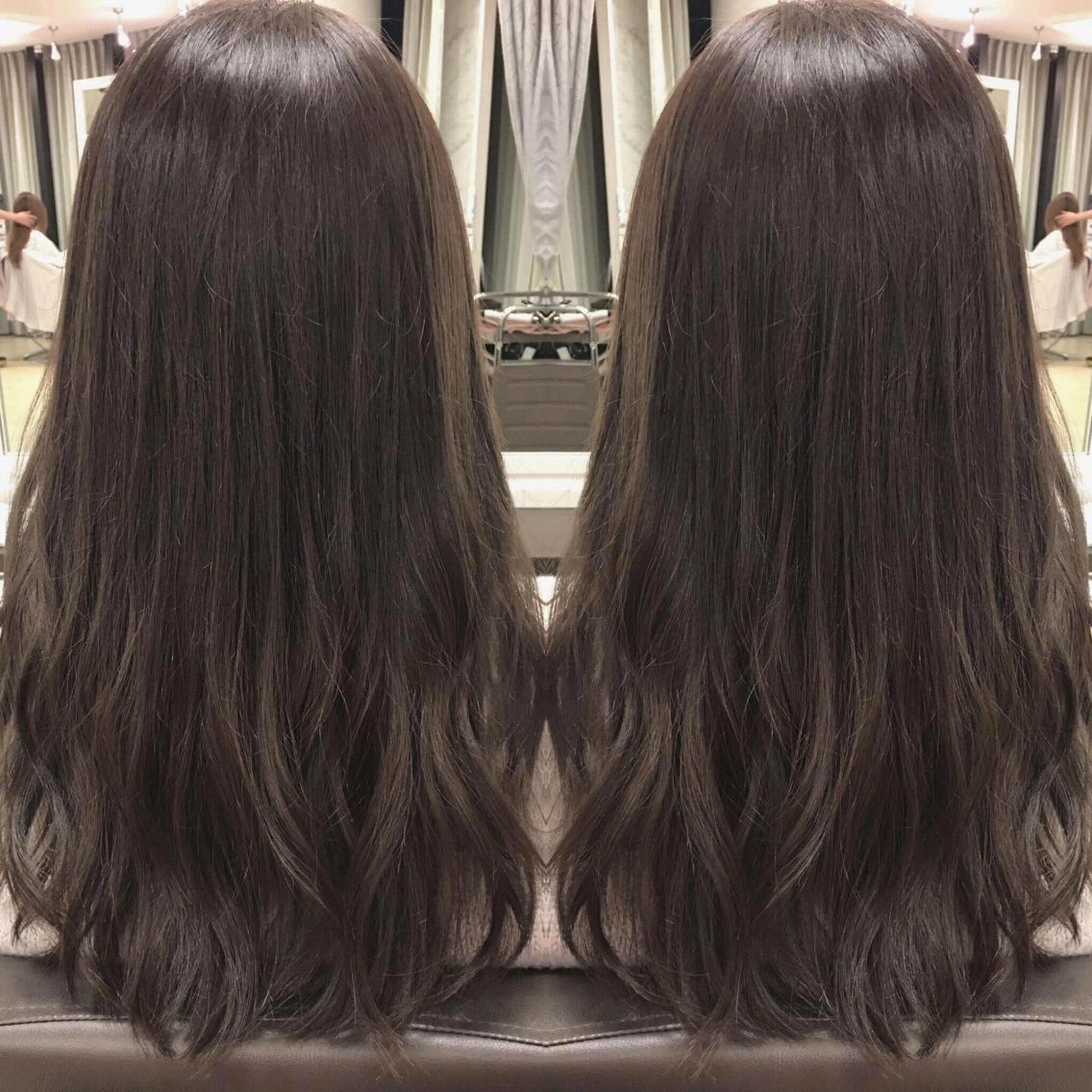 セミロング カラー box mico. mutsumiのヘアスタイル