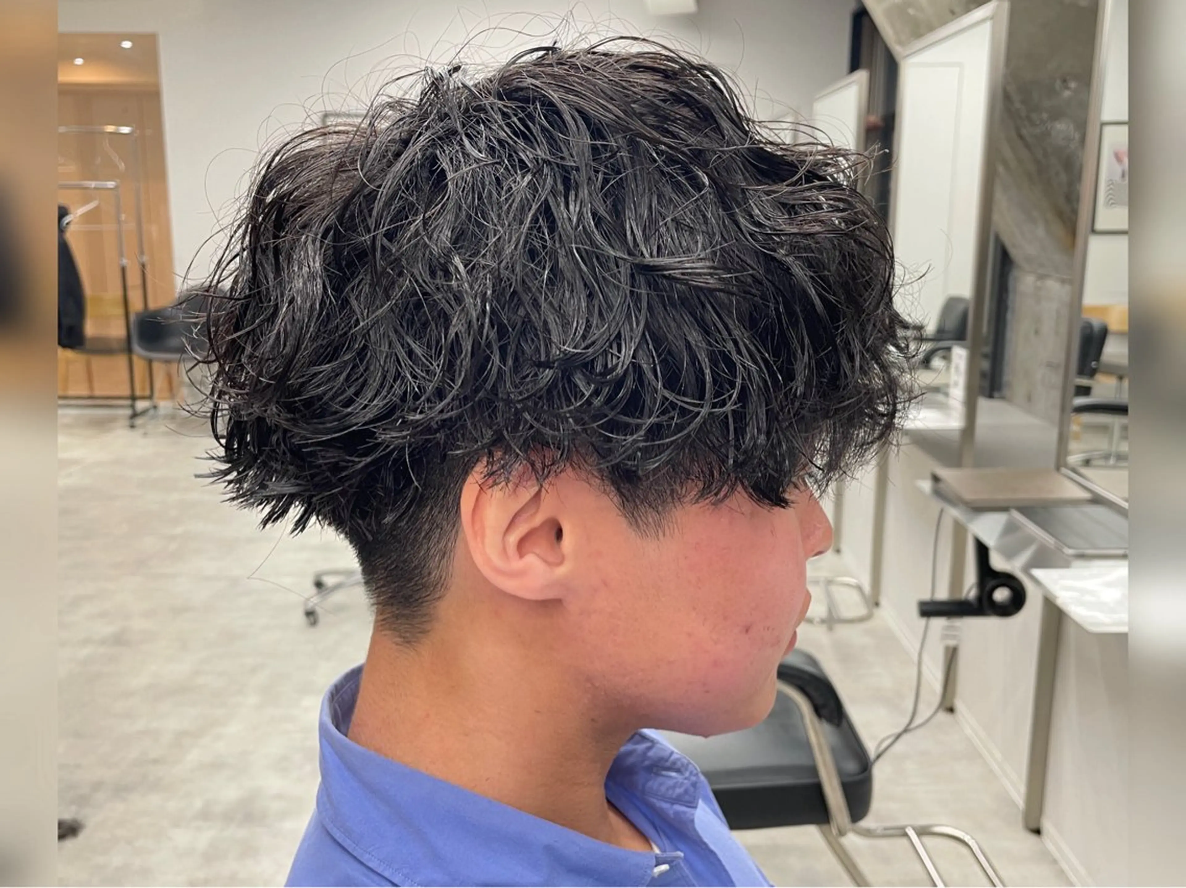 ショート パーマ メンズ カット パーマ メンズパーマ/新潟/ 万代／田崎亮🌟のヘアスタイル