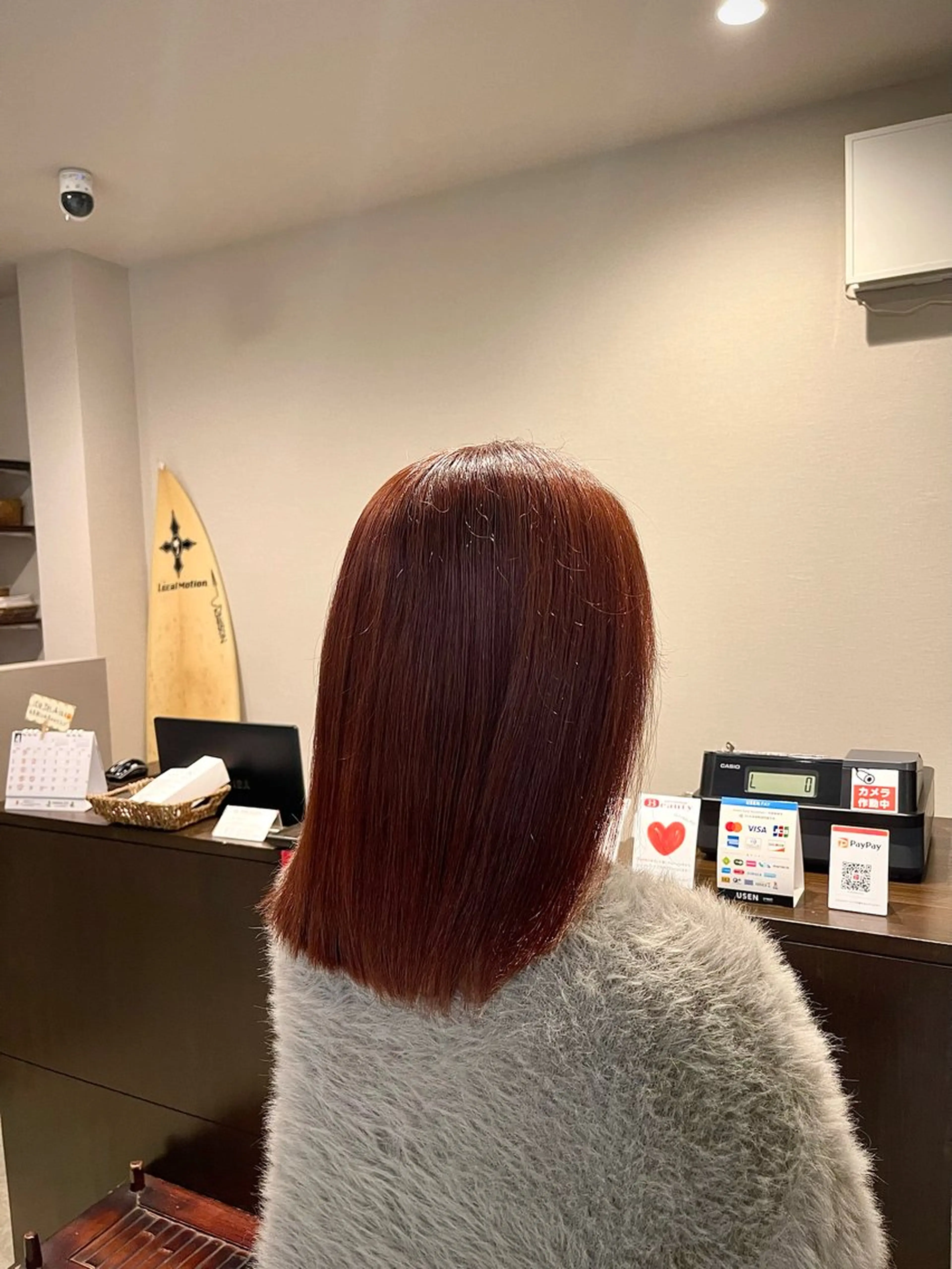 ミディアム ピンクブラウン ヘアカラー batik dua所属・尼丁 勇磨のヘアスタイル