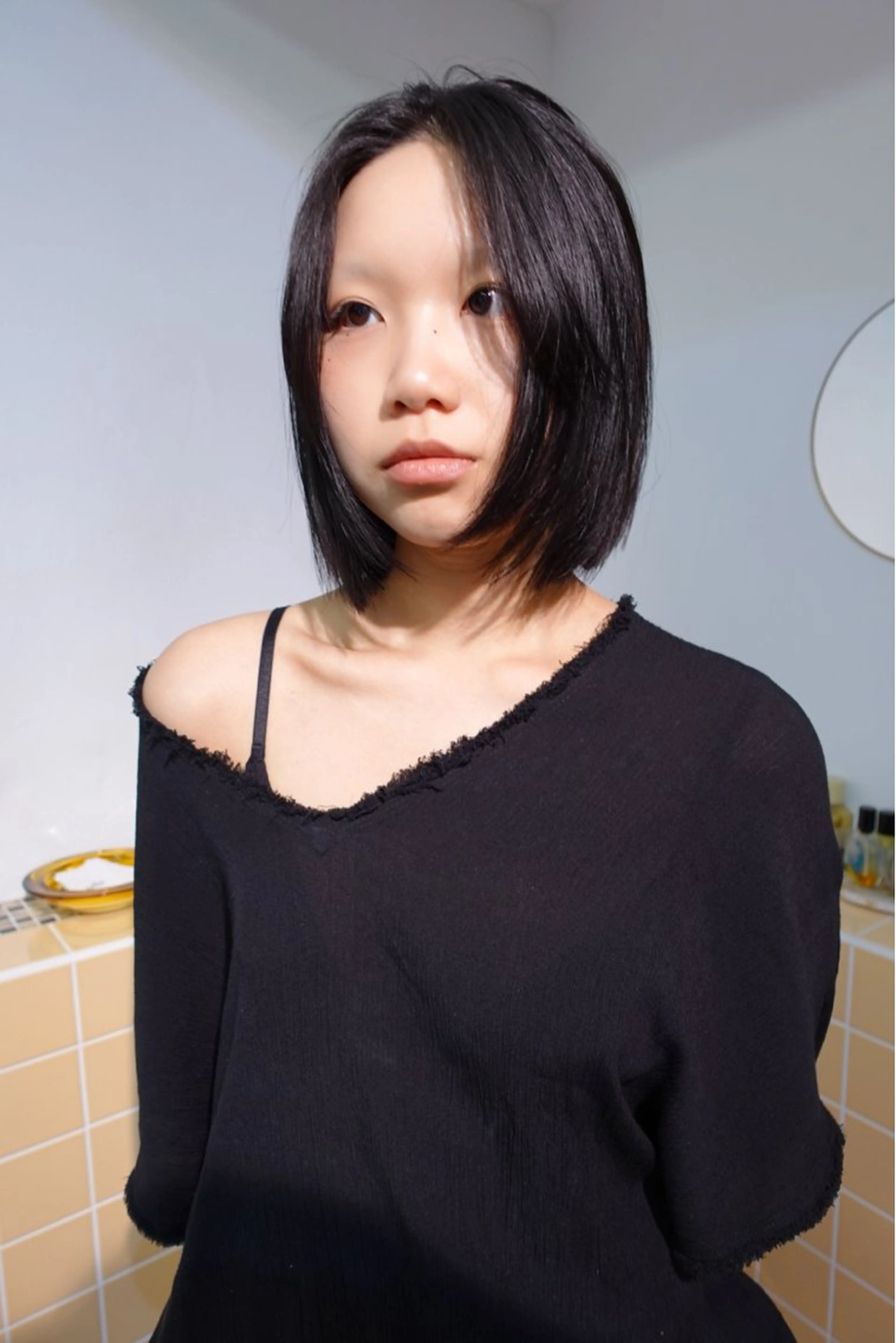 ミディアム カット sakura🌸 レイヤー/韓国ヘアのヘアスタイル