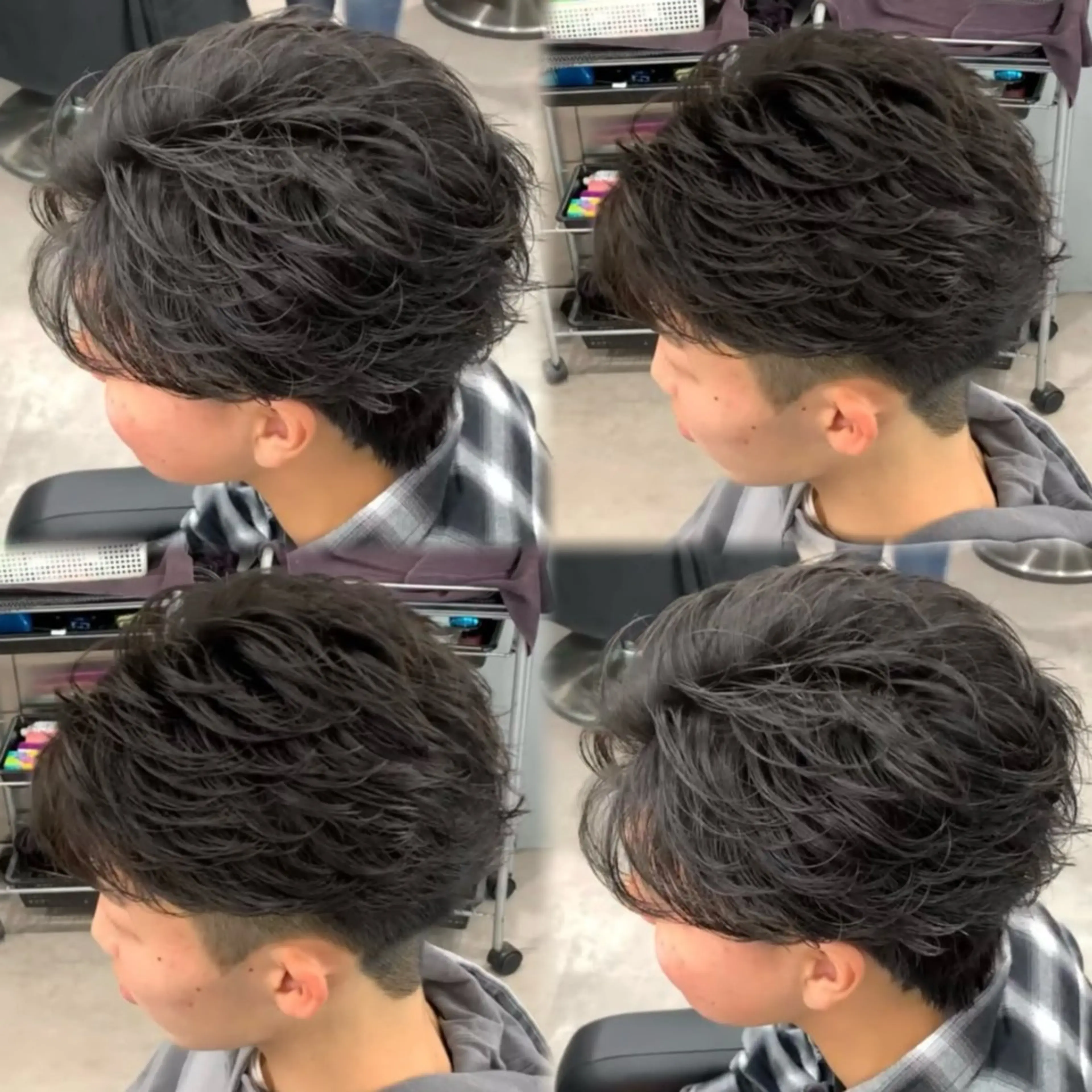 ミディアム パーマ ヘアアレンジ メンズ ミディアムパーマ フェザーパーマ メンズパーマ ニュアンスパーマ カット パーマ 💥社会人パーマ 小林 海斗💥のヘアスタイル