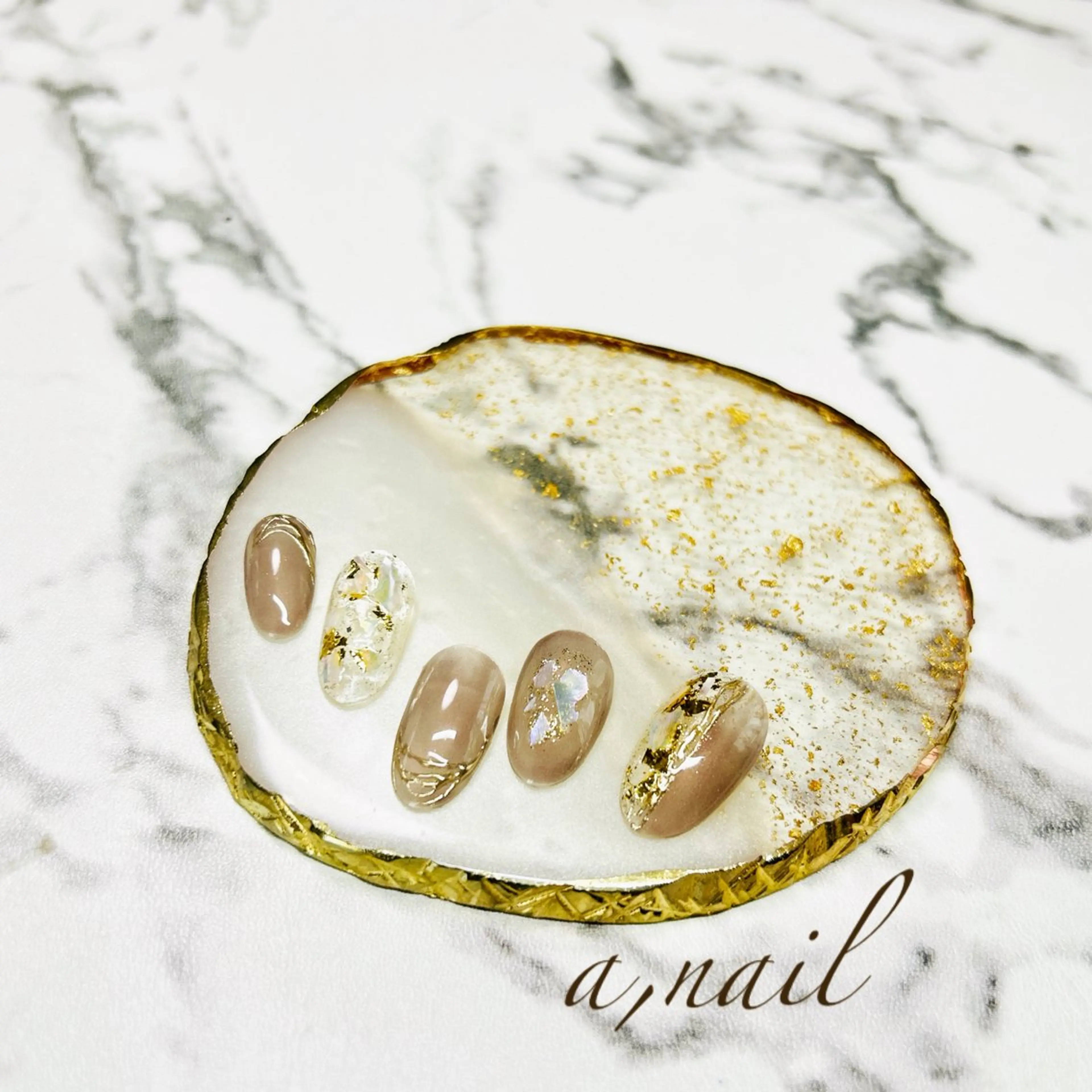 ネイル フレンチネイル キラキラネイル ミラーネイル ハンドネイル ネイルサロン エーネイルのネイルデザイン