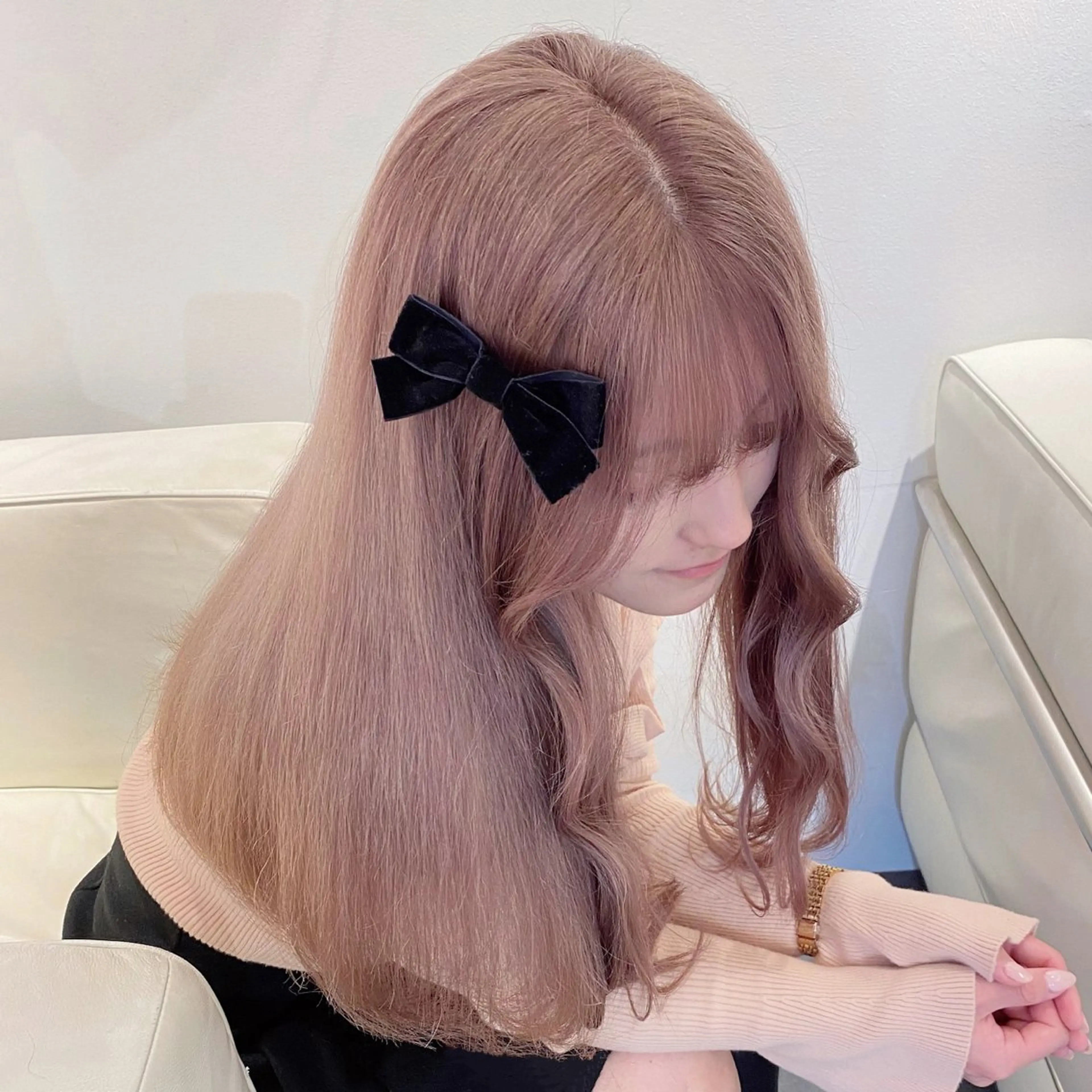 ロング カラー ピンクカラー ヘアカラー トリートメント 小島 貴之のヘアスタイル