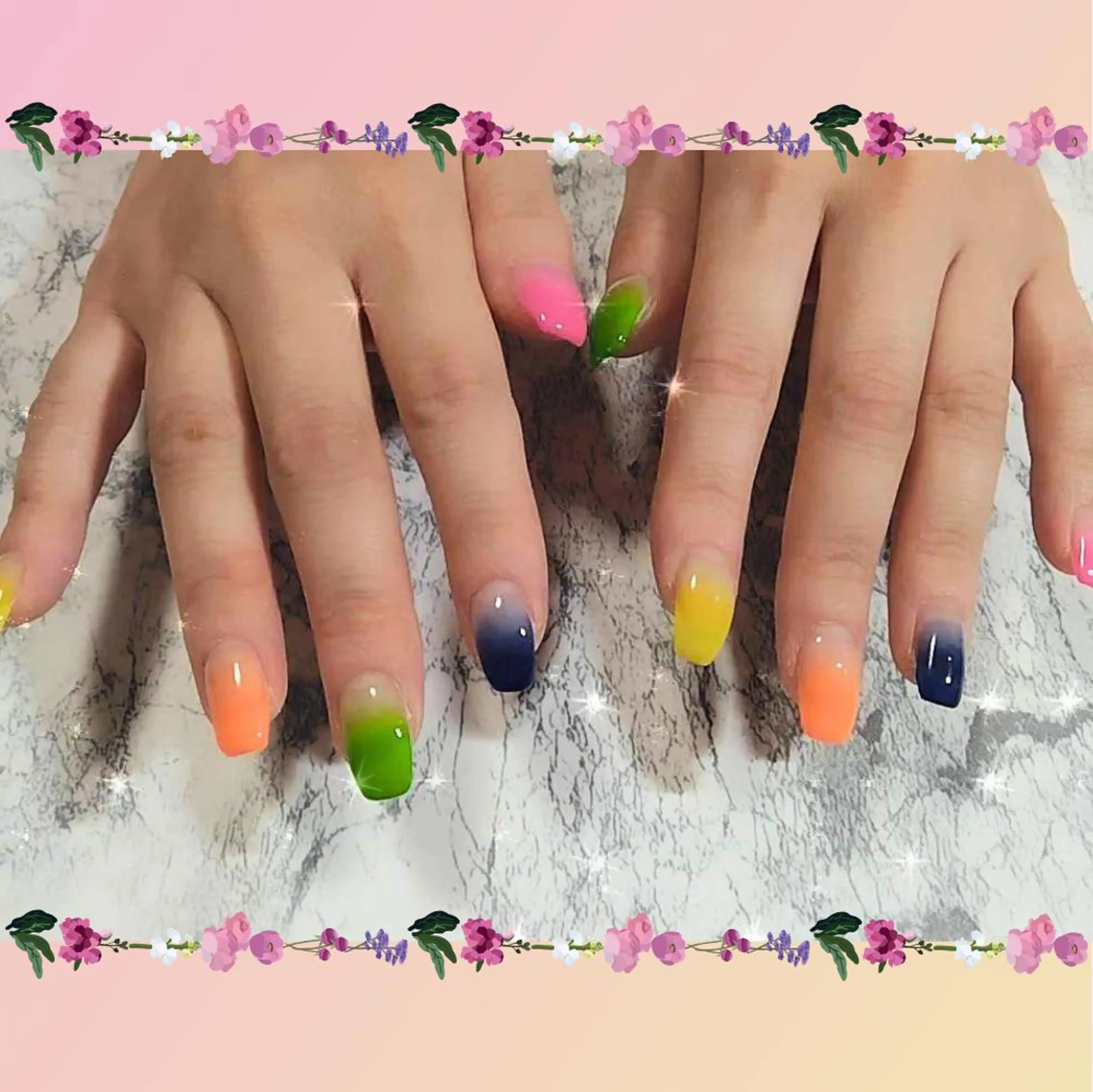 【シンプル上品✨】カラーグラデーションの写真