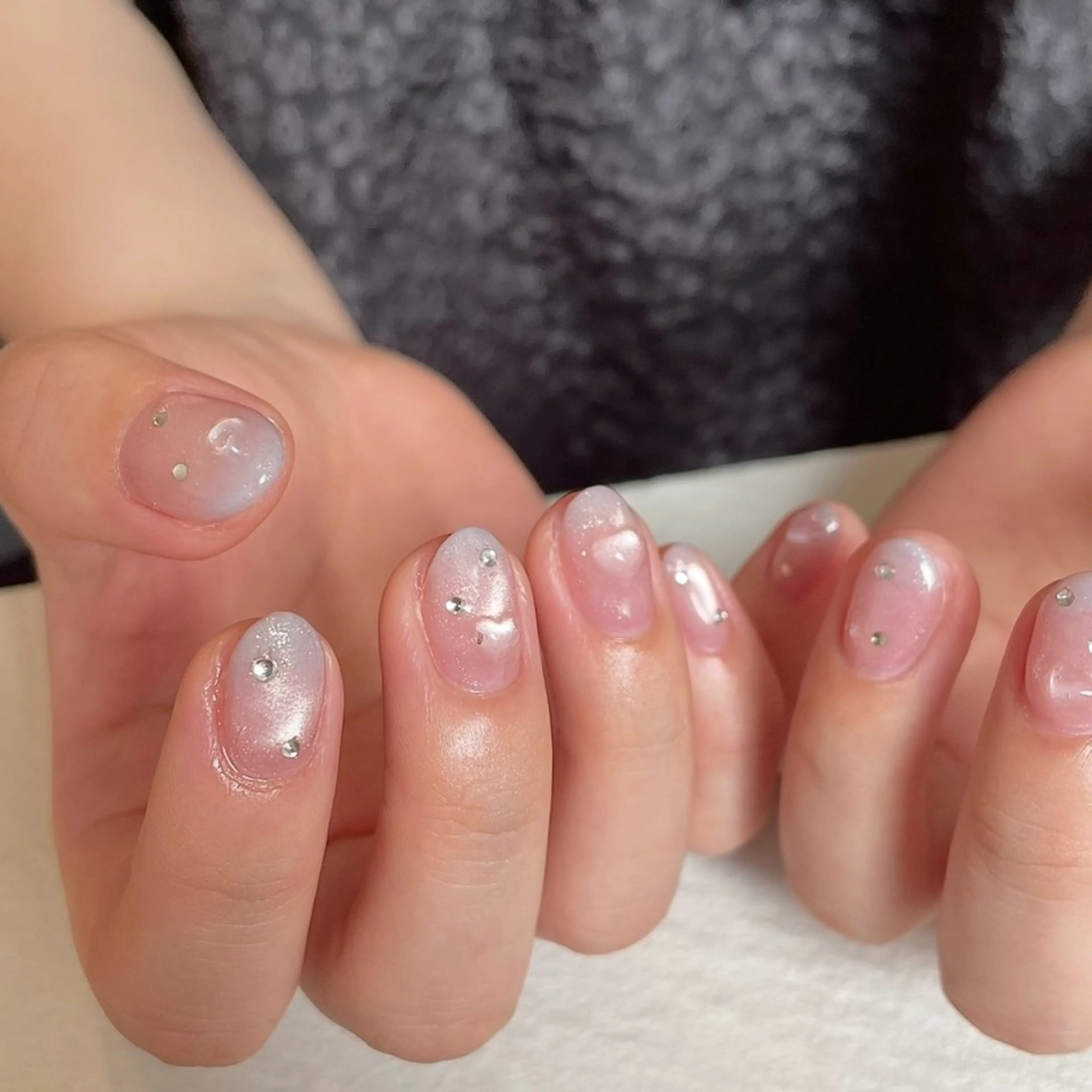 ネイル キラキラネイル マグネットネイル ハンドネイル moufu.nail /sayaka 本町のネイルデザイン