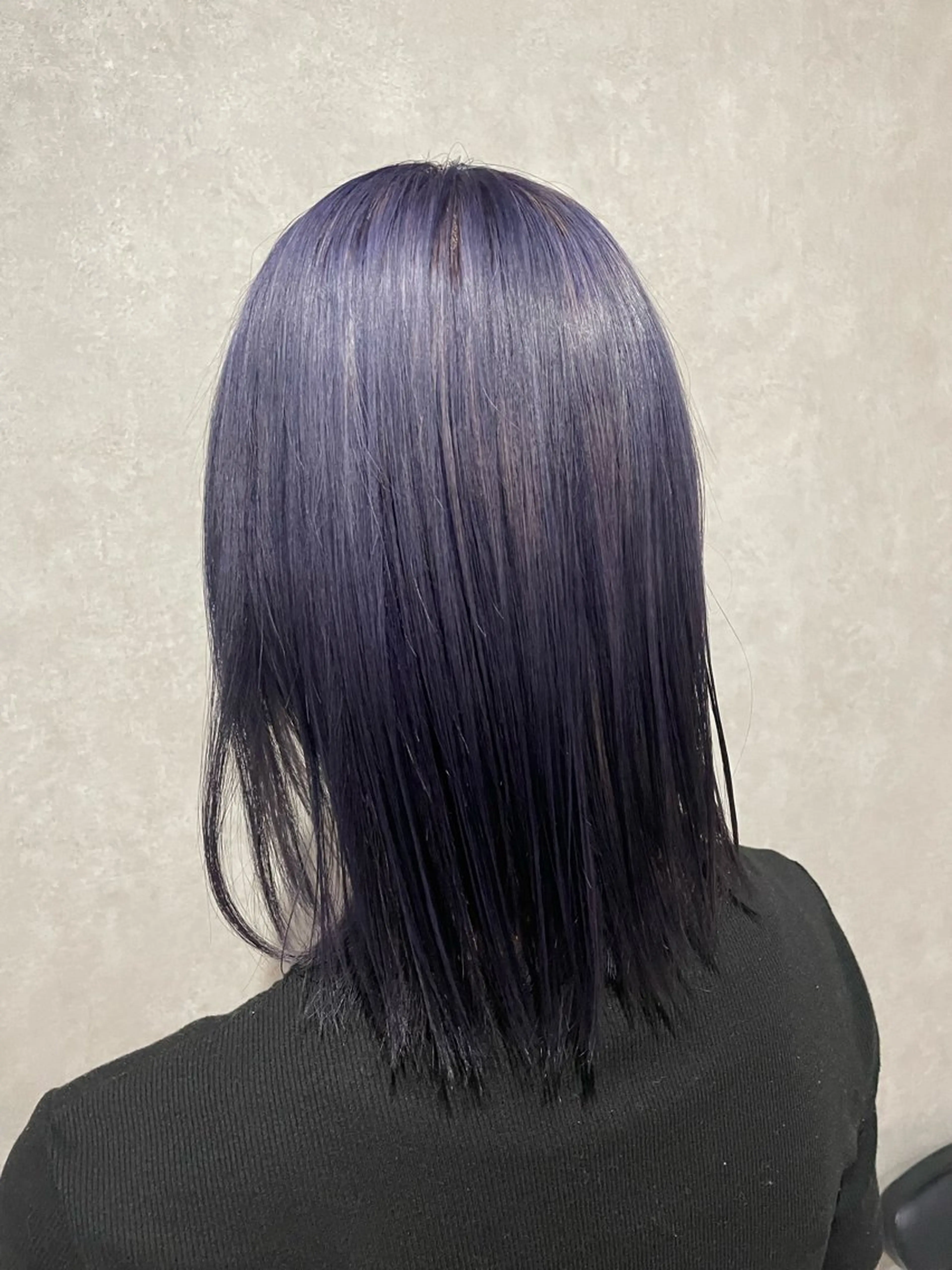 セミロング ヘアアレンジ パープルカラー ヘアカラー _white【京橋店】所属・_WHITE / KENTOのヘアスタイル