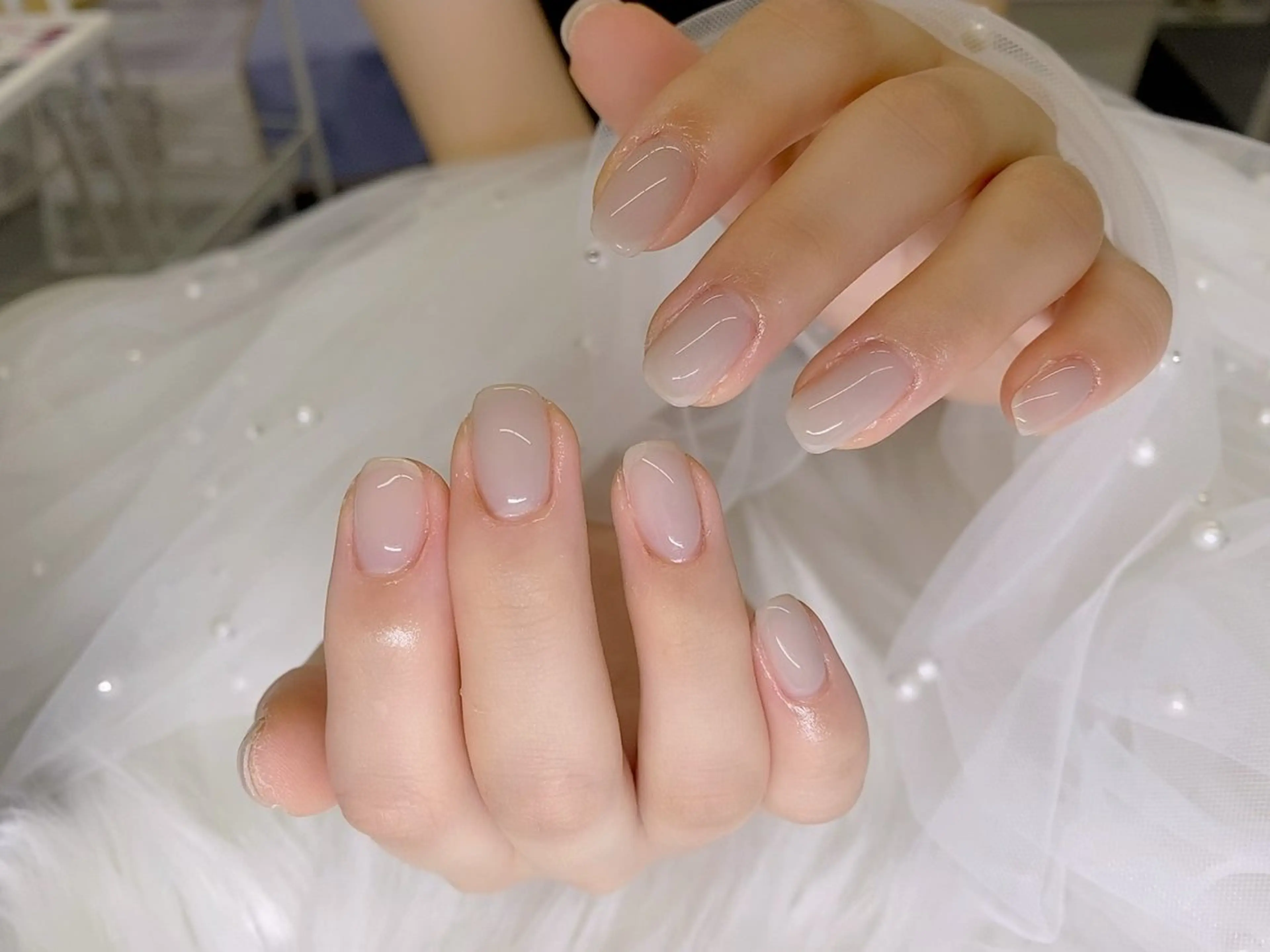 ネイル オーロラネイル 長さ出し フレンチネイル ジェルネイル マグネットネイル ハンドネイル ETERNA Nail 銀座店【パラジェル/フィルイン/チップ長さだし/マグネット/ニュアンス】所属・ア カリのネイルデザイン