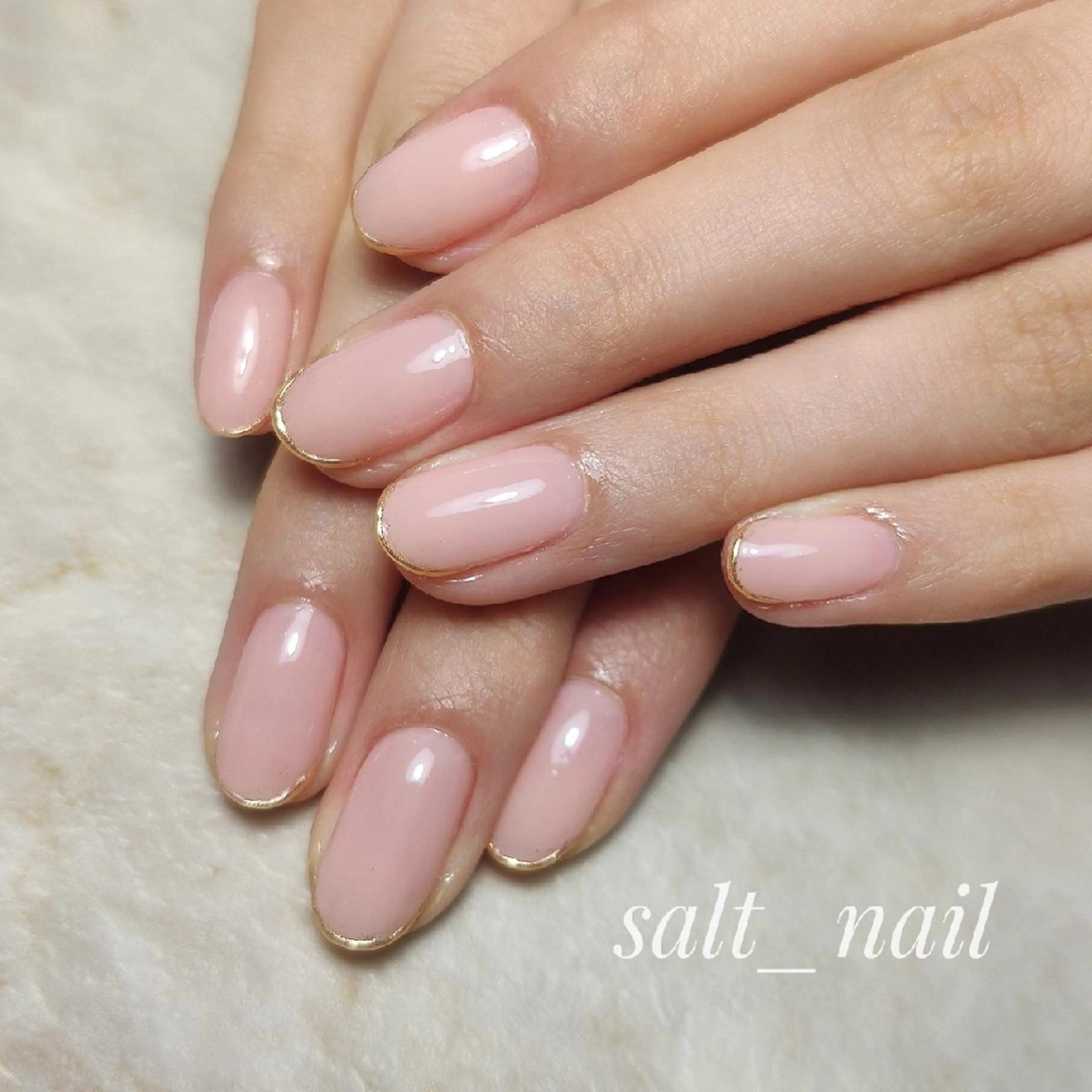 ネイル フレンチネイル ミラーネイル 個人サロン saltnailのネイルデザイン