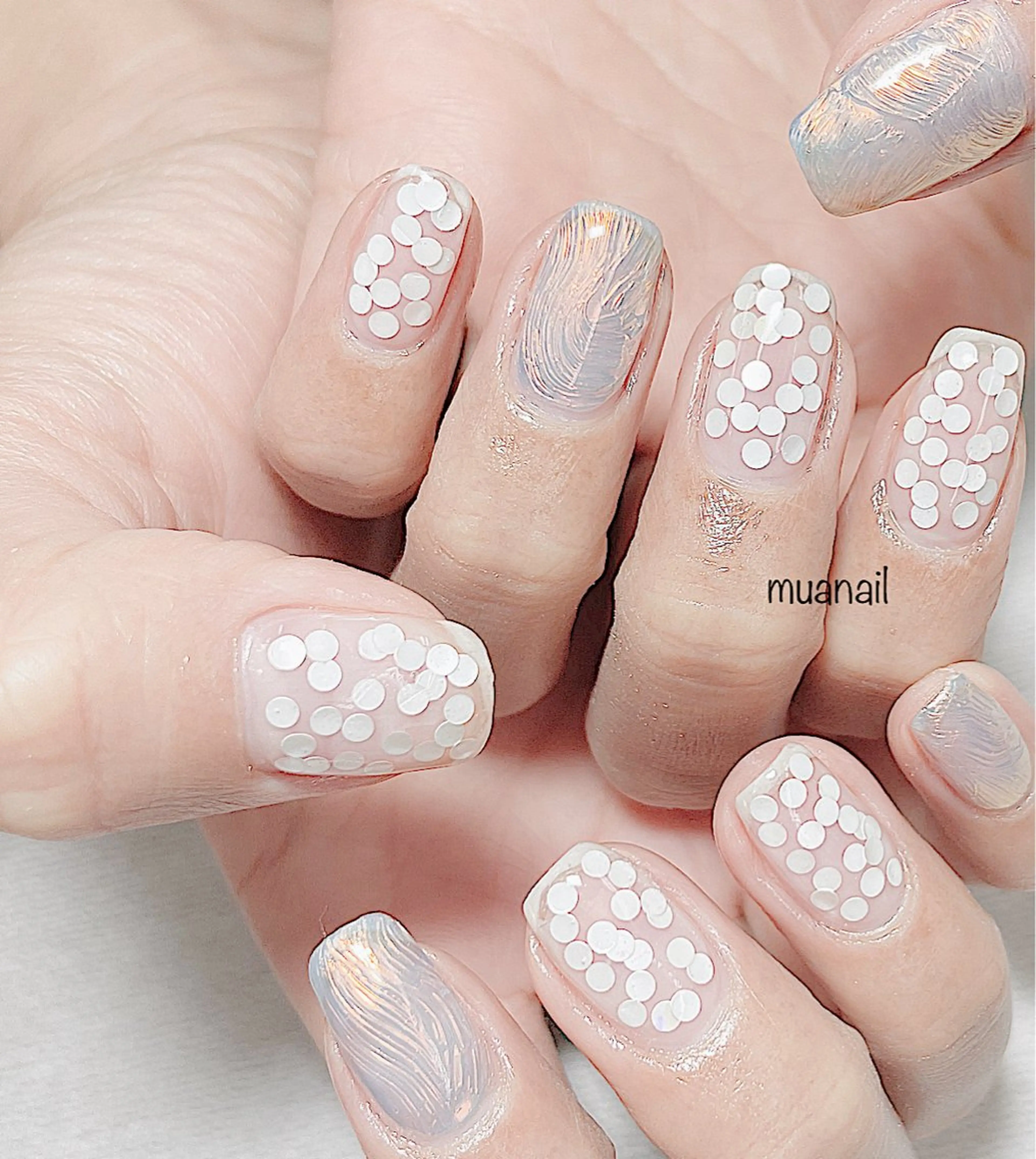 ネイル ブルー 春ネイル ハンドネイル mua nail mikiのネイルデザイン