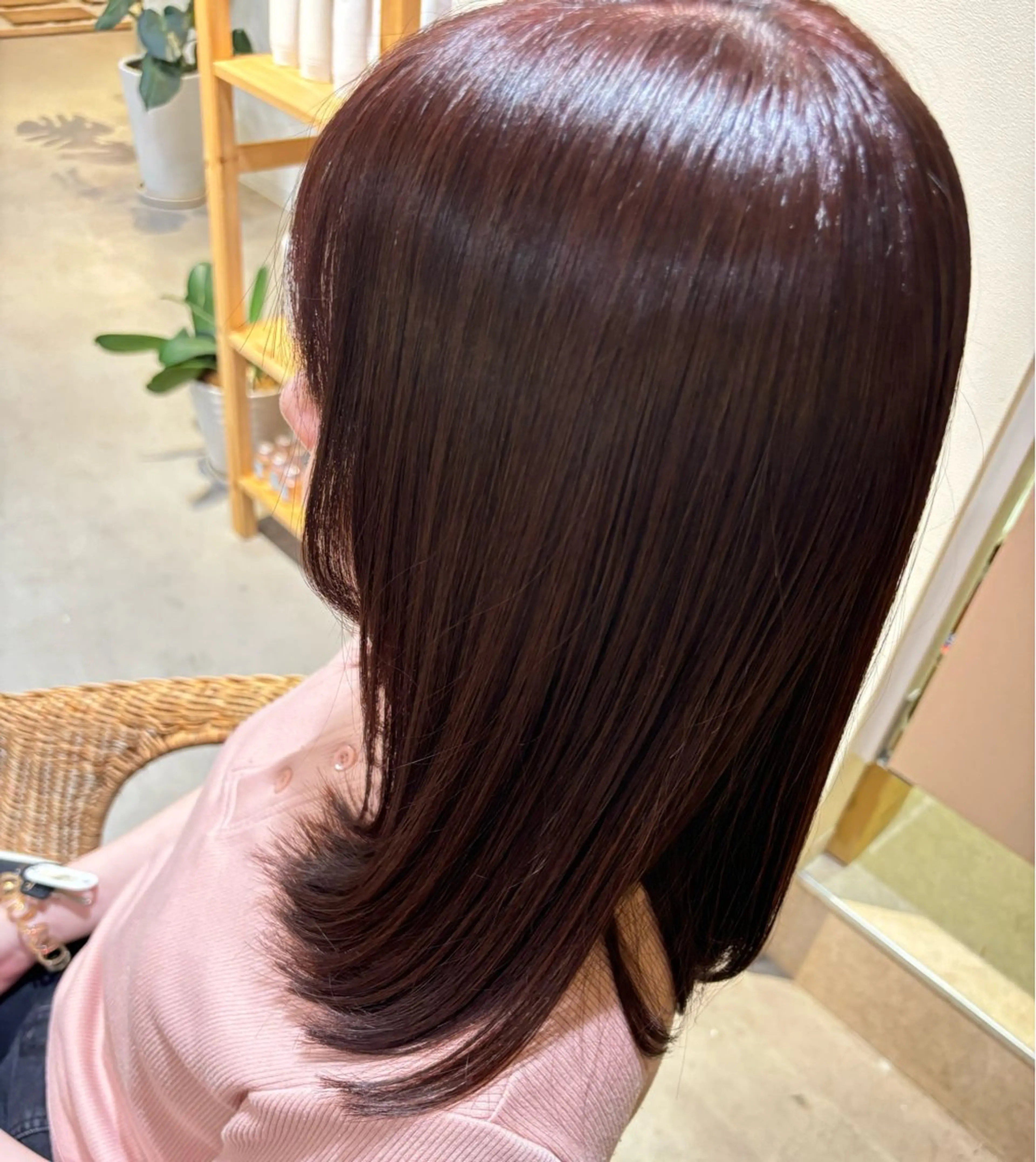 ミディアム カラー ブラウンカラー ピンクカラー ピンクブラウン 豊中美容室COCOLUANA所属・CHISATO /暖色カラー❤️のヘアスタイル