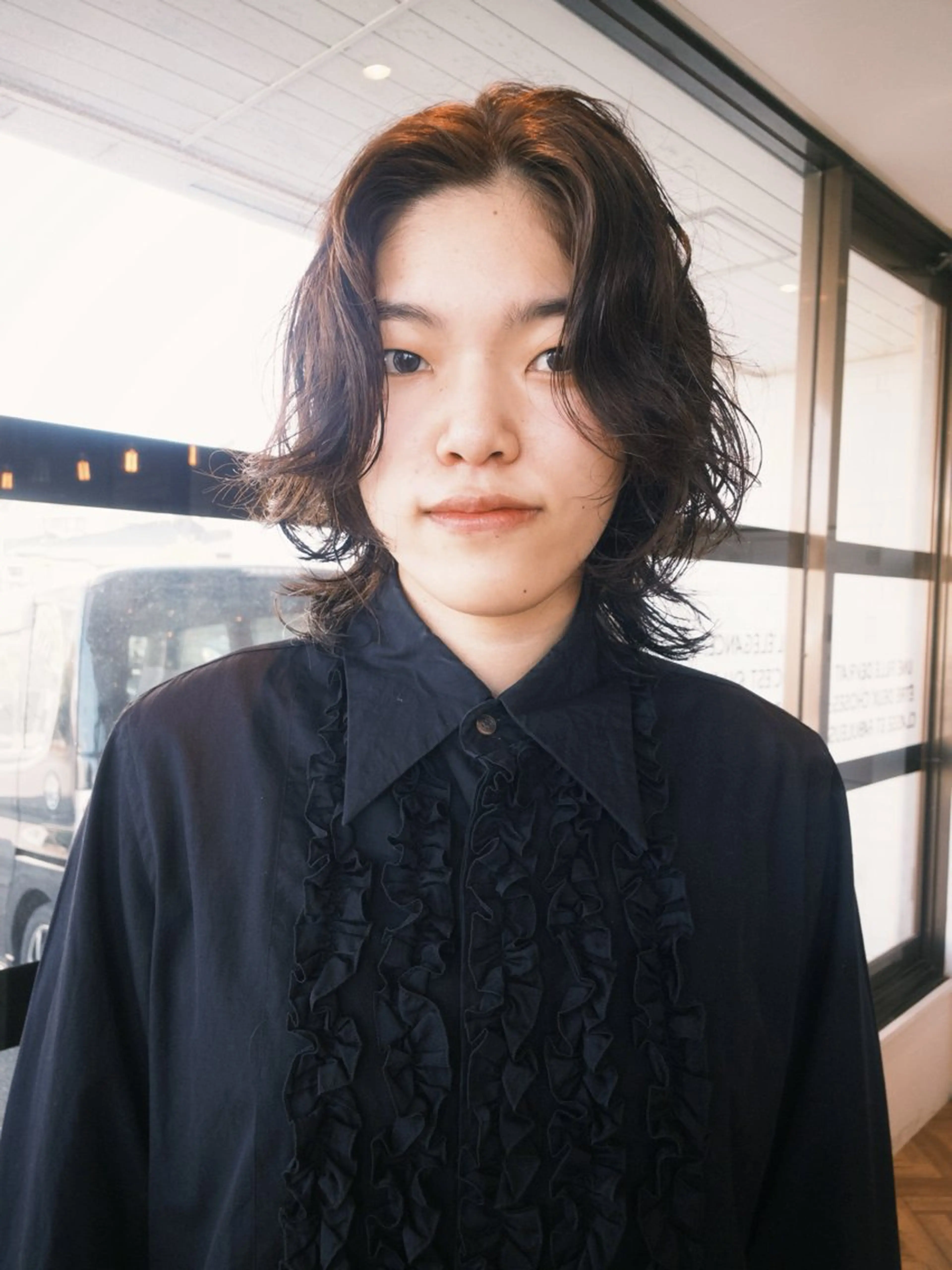 ミディアム カラー パーマ カット ヘアカラー パーマ GUESTs所属・優音 /YUi/パーマのヘアスタイル