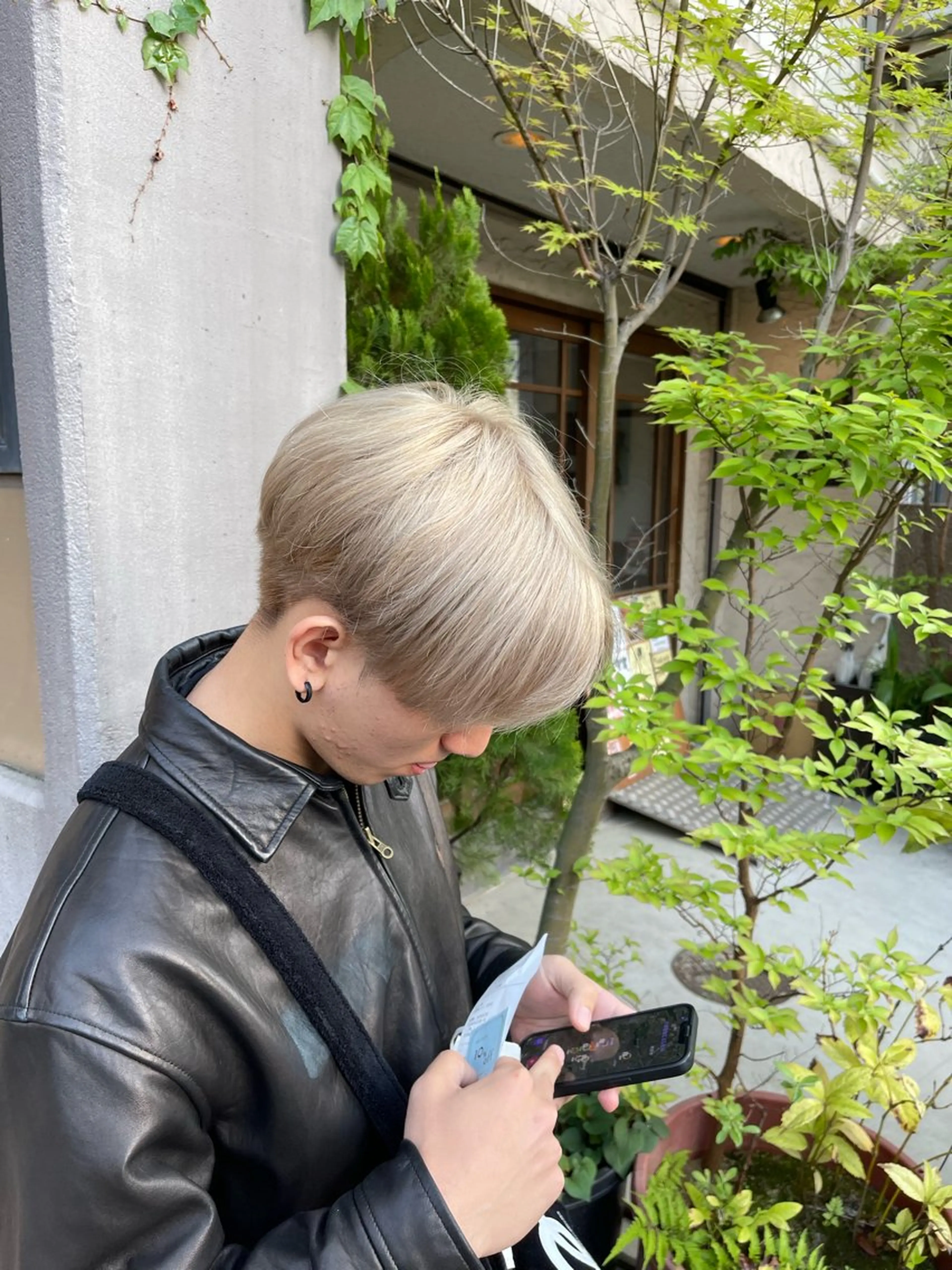 ショート カラー メンズ ブロンド ホワイトブロンド ショート/ボブ アンドウ☺︎のヘアスタイル