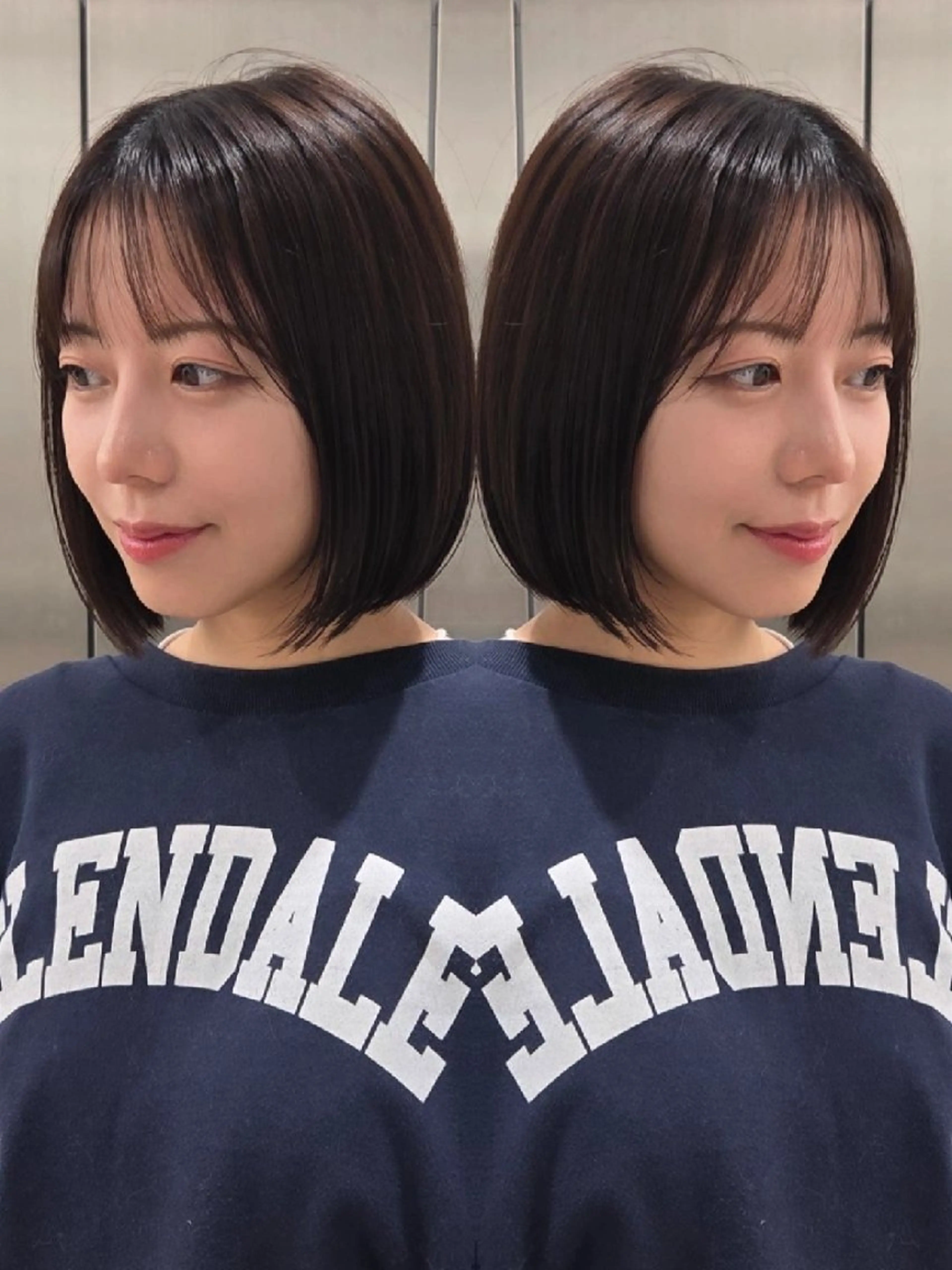 ミディアム ボブ 顔周りカット カット ill 天神大名所属・YOKUTO 透明感カラーボブ特化のヘアスタイル