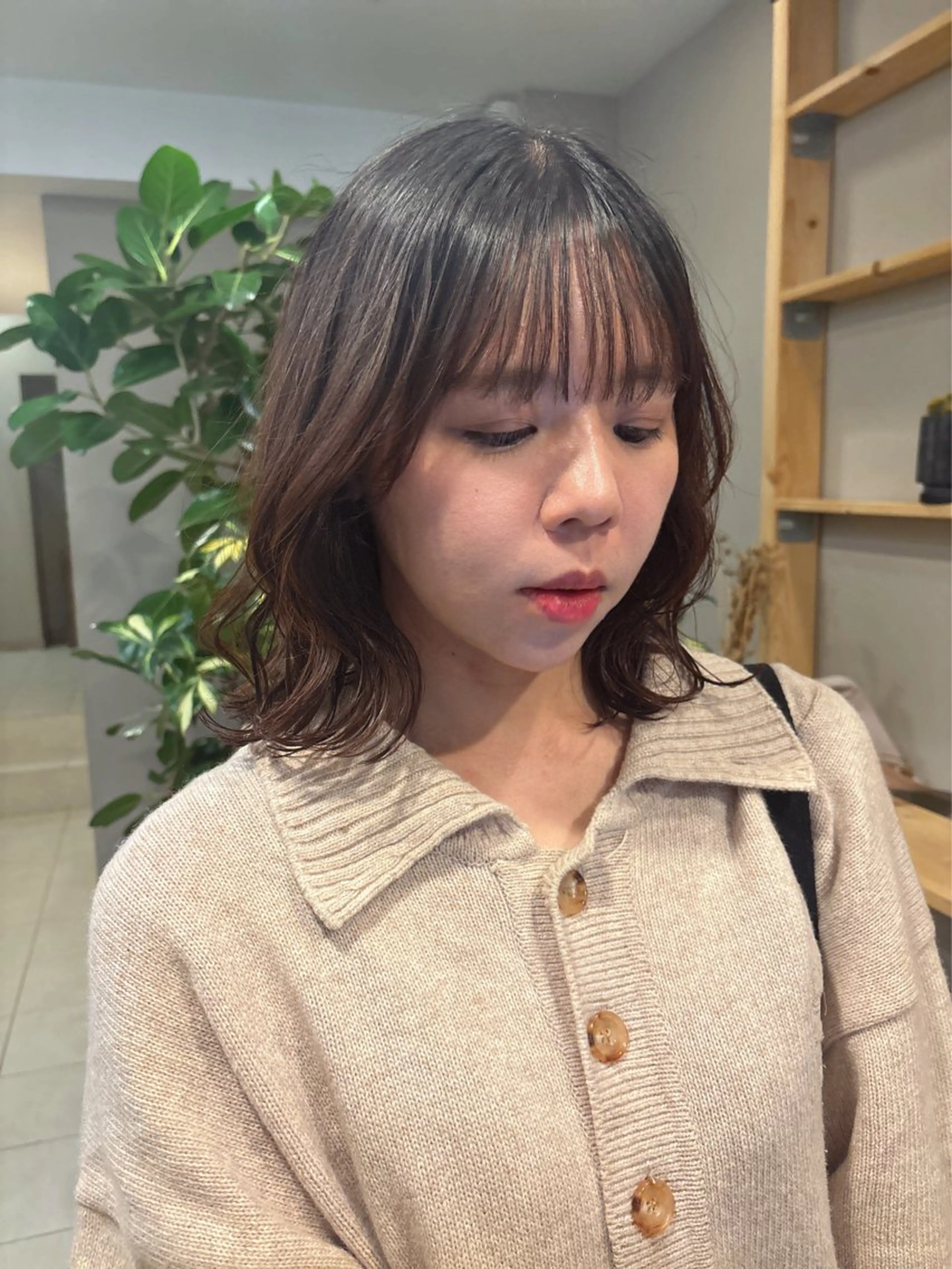 ミディアム カット 似合わせカット/ 艶カラー/いらみなのヘアスタイル