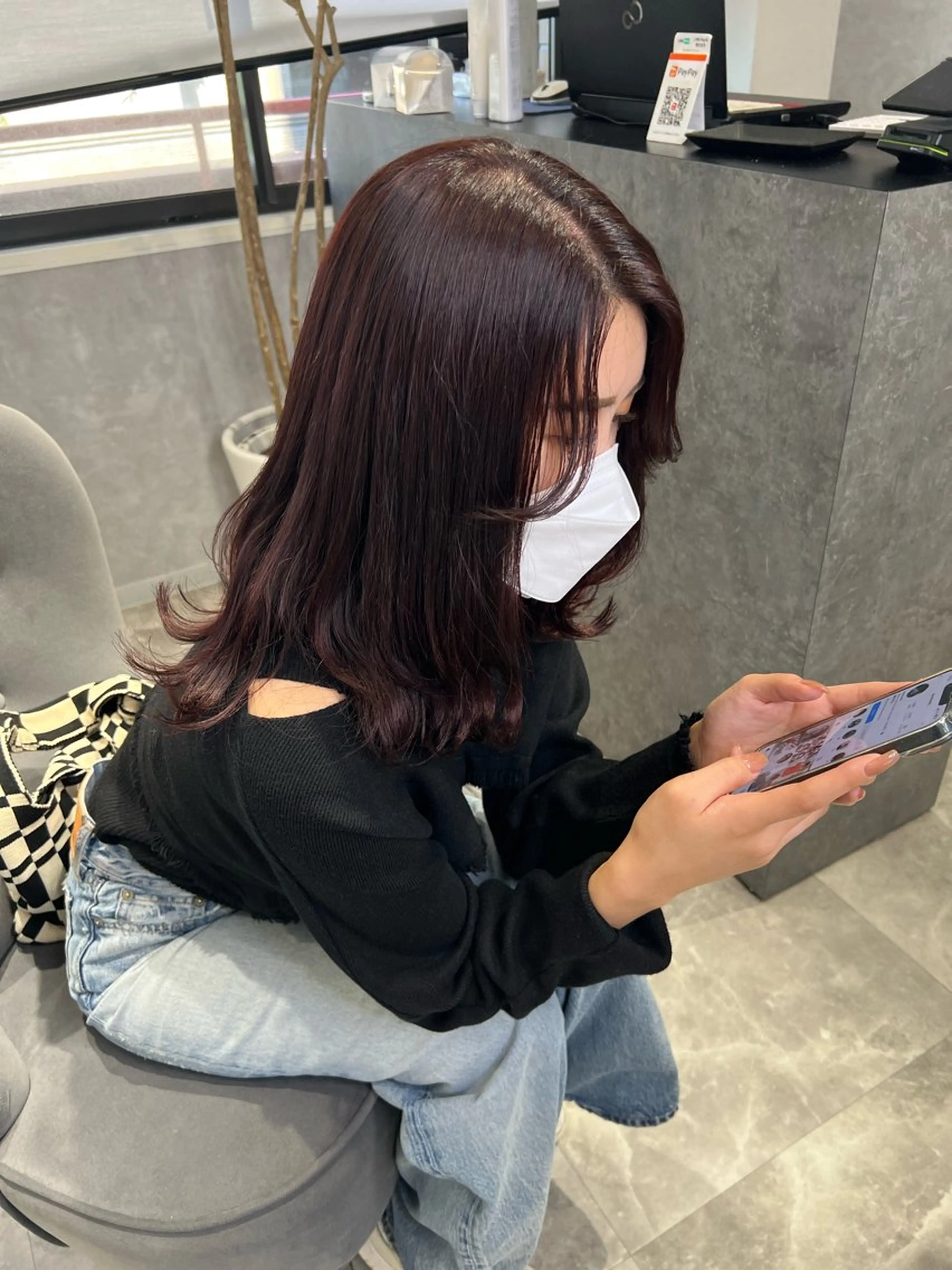 セミロング カラー ブリーチ ケアブリーチ 透明感/レイヤー 🇰🇷tomonaのヘアスタイル