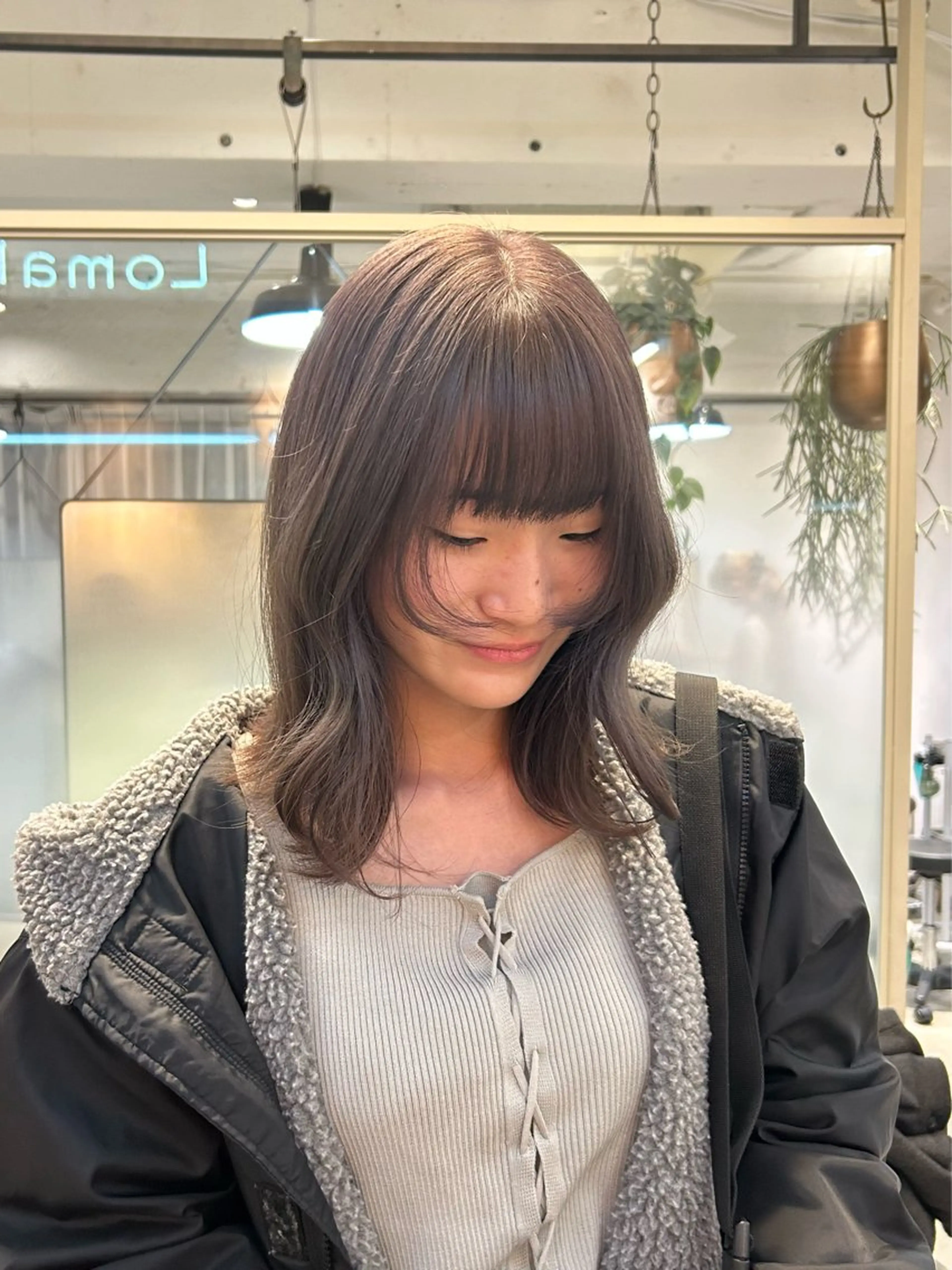 ミディアム カラー ヘアカラー トリートメント ショートカット/ ベージュ/moekaのヘアスタイル