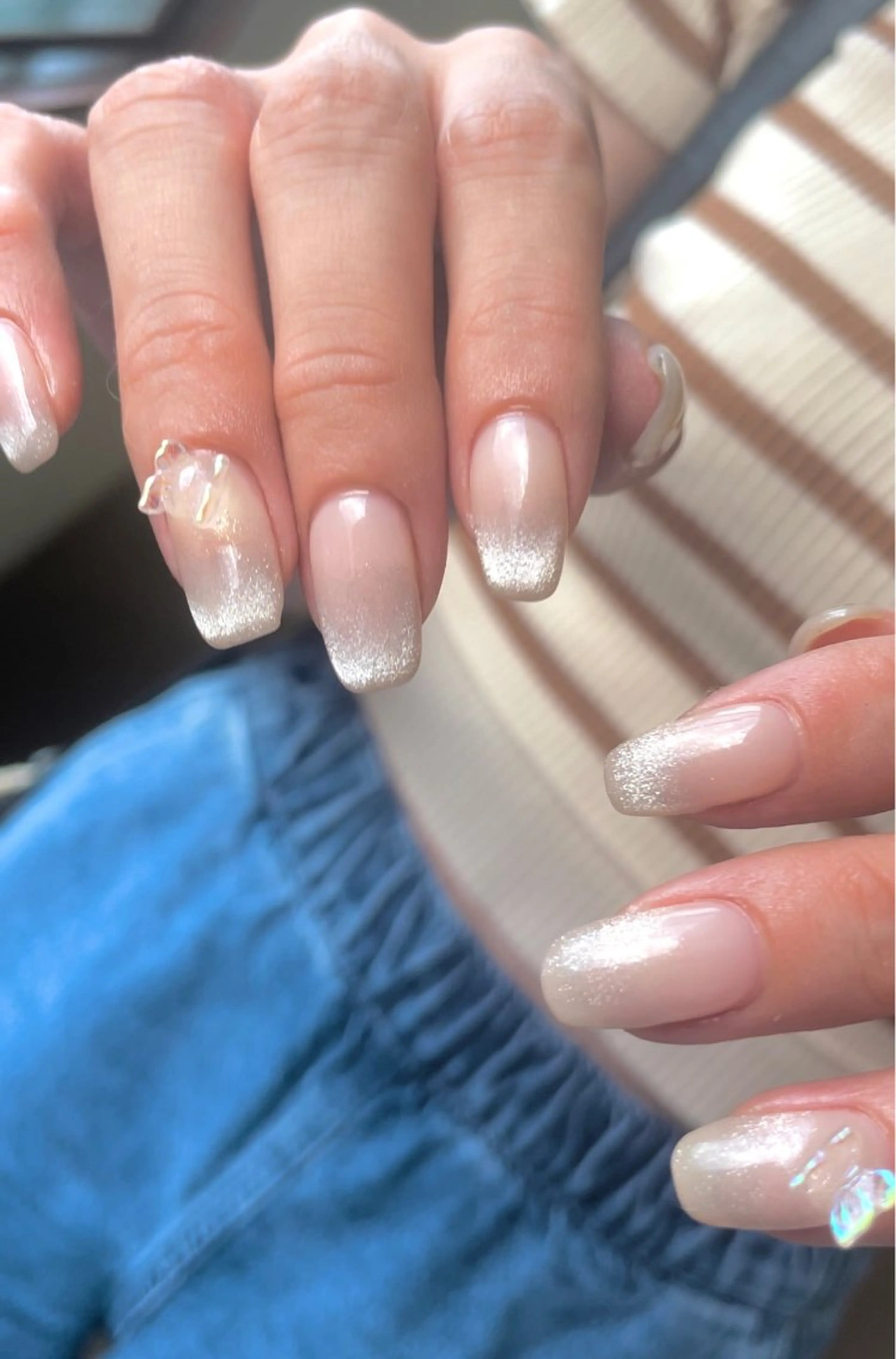 ネイル キラキラネイル マグネットネイル ニュアンスネイル シンプルネイル Ri-e's nailのネイルデザイン