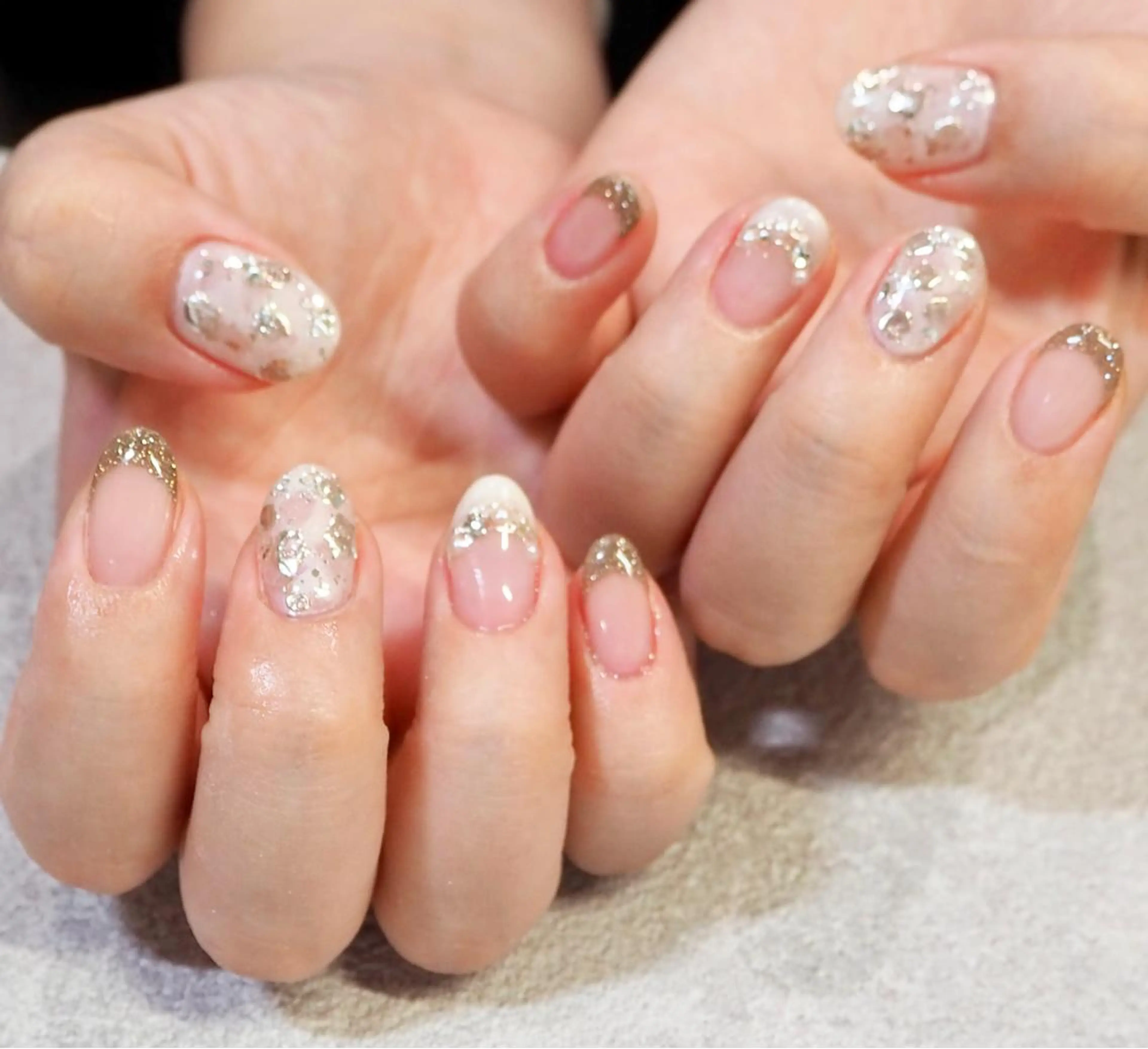 ネイル フラッシュネイル ホワイト shushunail所属・和田 周子のネイルデザイン