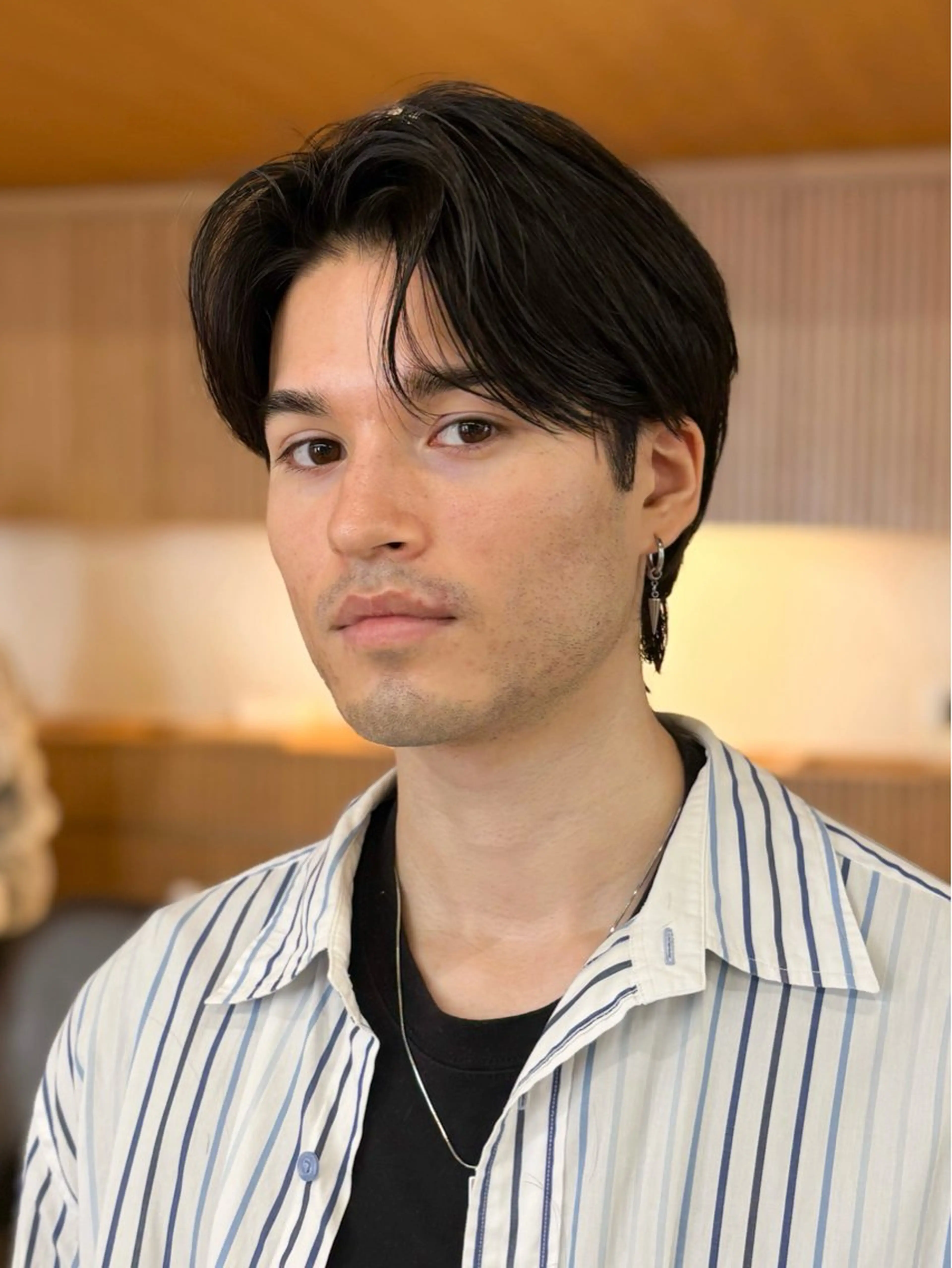 ショート パーマ メンズ ビジネス フェザーパーマ メンズパーマ カット トリートメント 【メンズ縮毛矯正】 FILMS  軍司のヘアスタイル