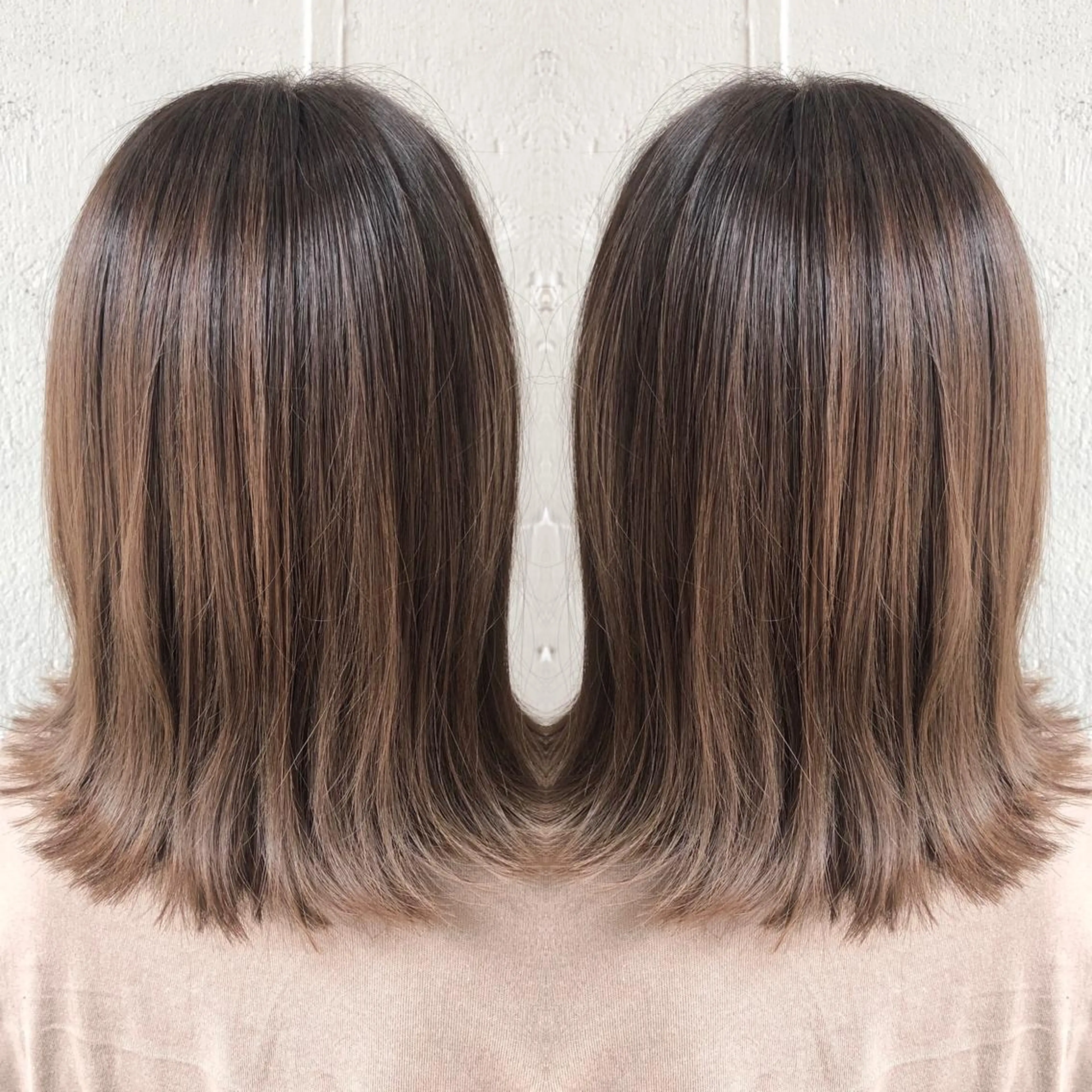 ミディアム カット ヘアカラー トリートメント あらき ちさとのヘアスタイル