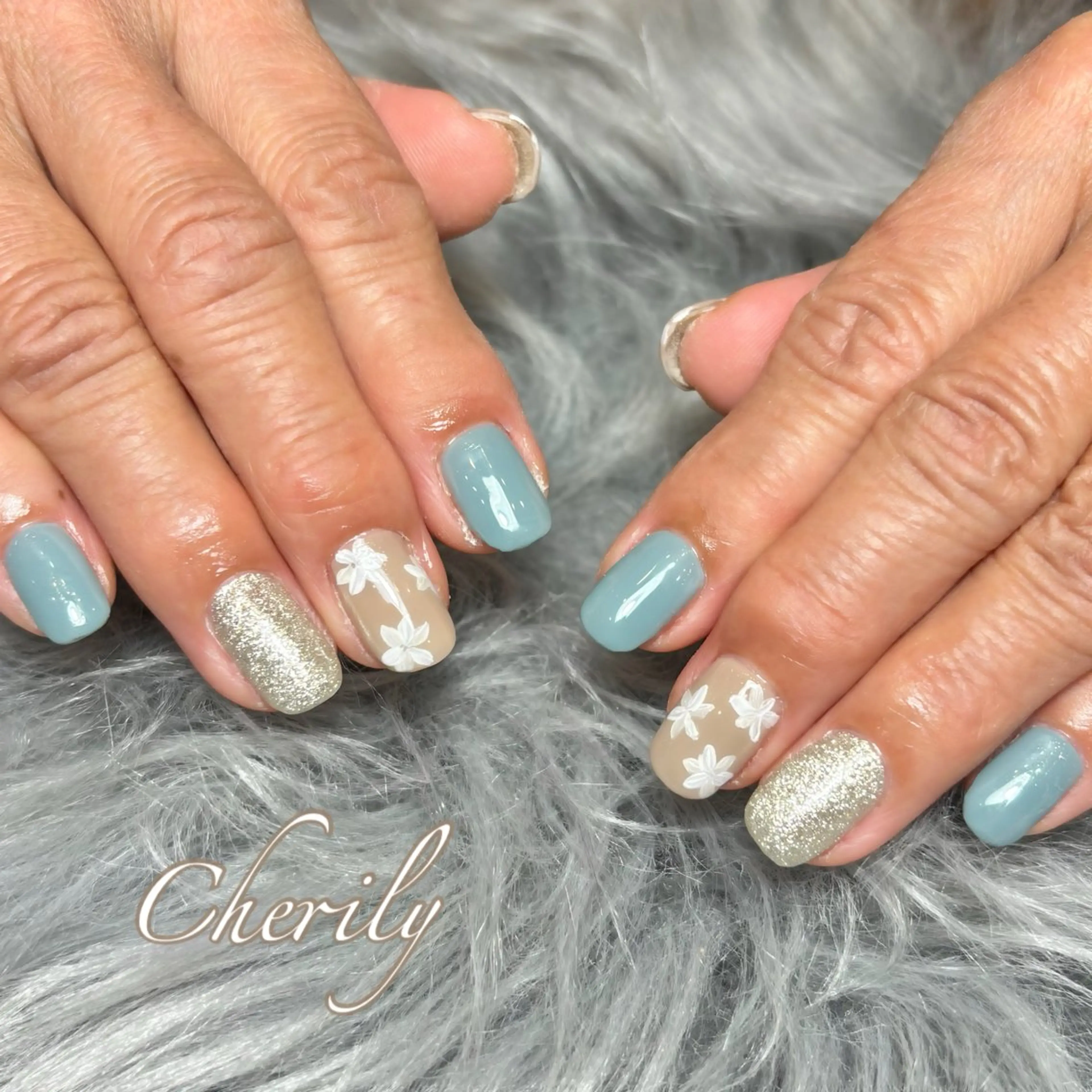 ネイル 春ネイル ハンドネイル CHERILY SAKURAのネイルデザイン