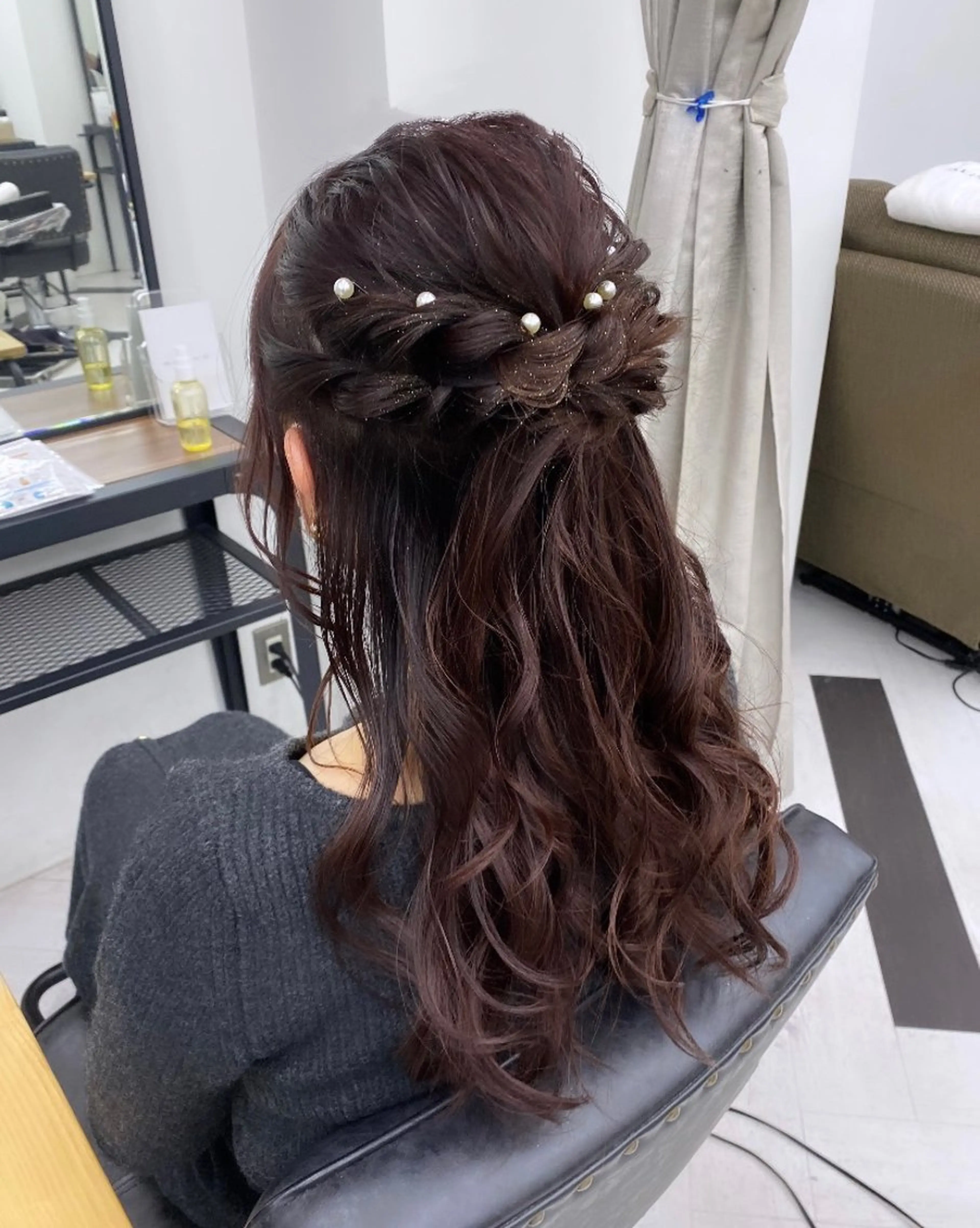 ロング ヘアアレンジ emu所属・けいこ🍊ニュアンス ネイル/個性派ネイルのネイルデザイン
