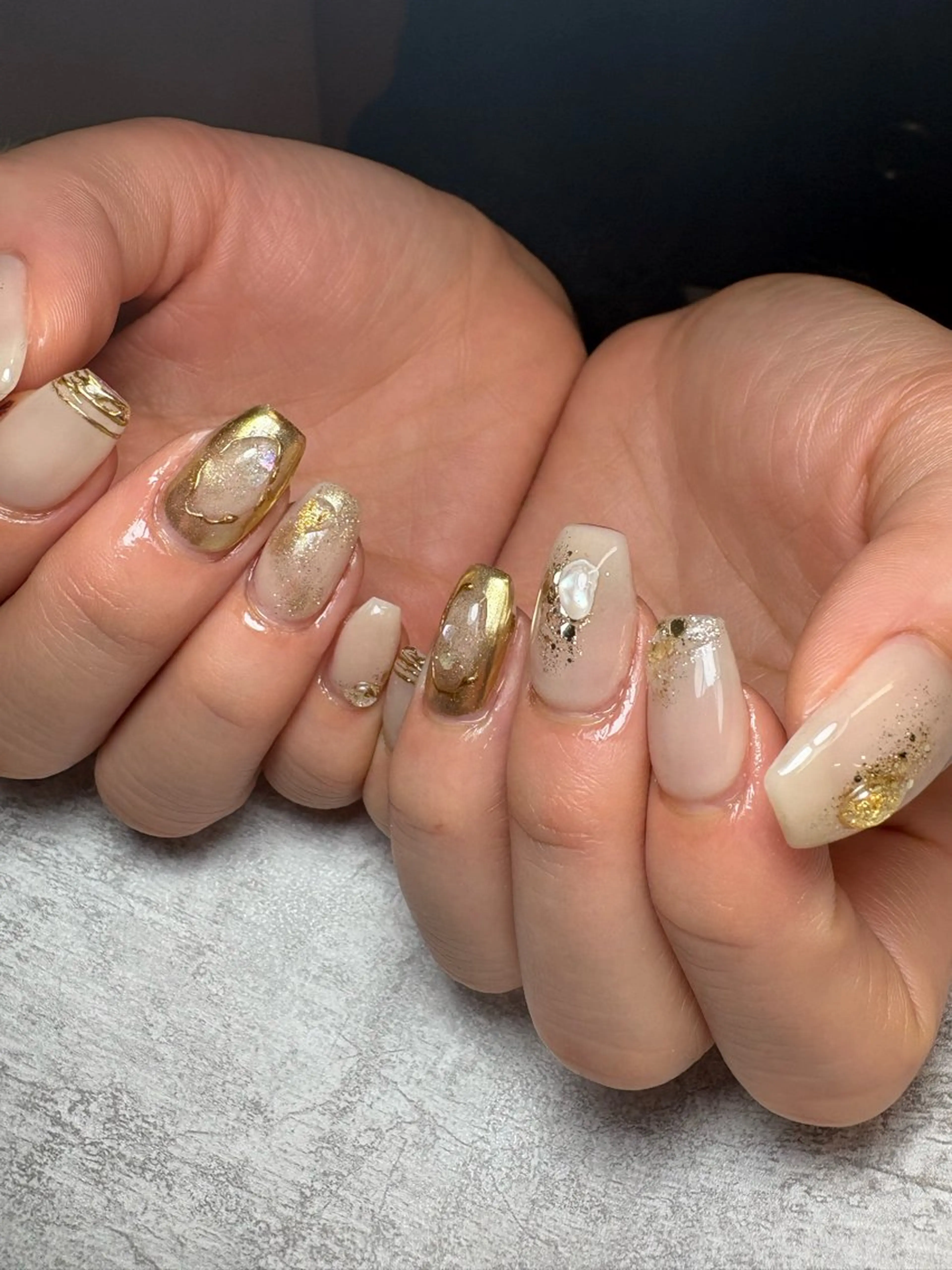 ネイル アートネイル 成人式 ミラーネイル 持ち込み BEAUTY GARDEN 【nail salon unseul】所属・nana .のネイルデザイン