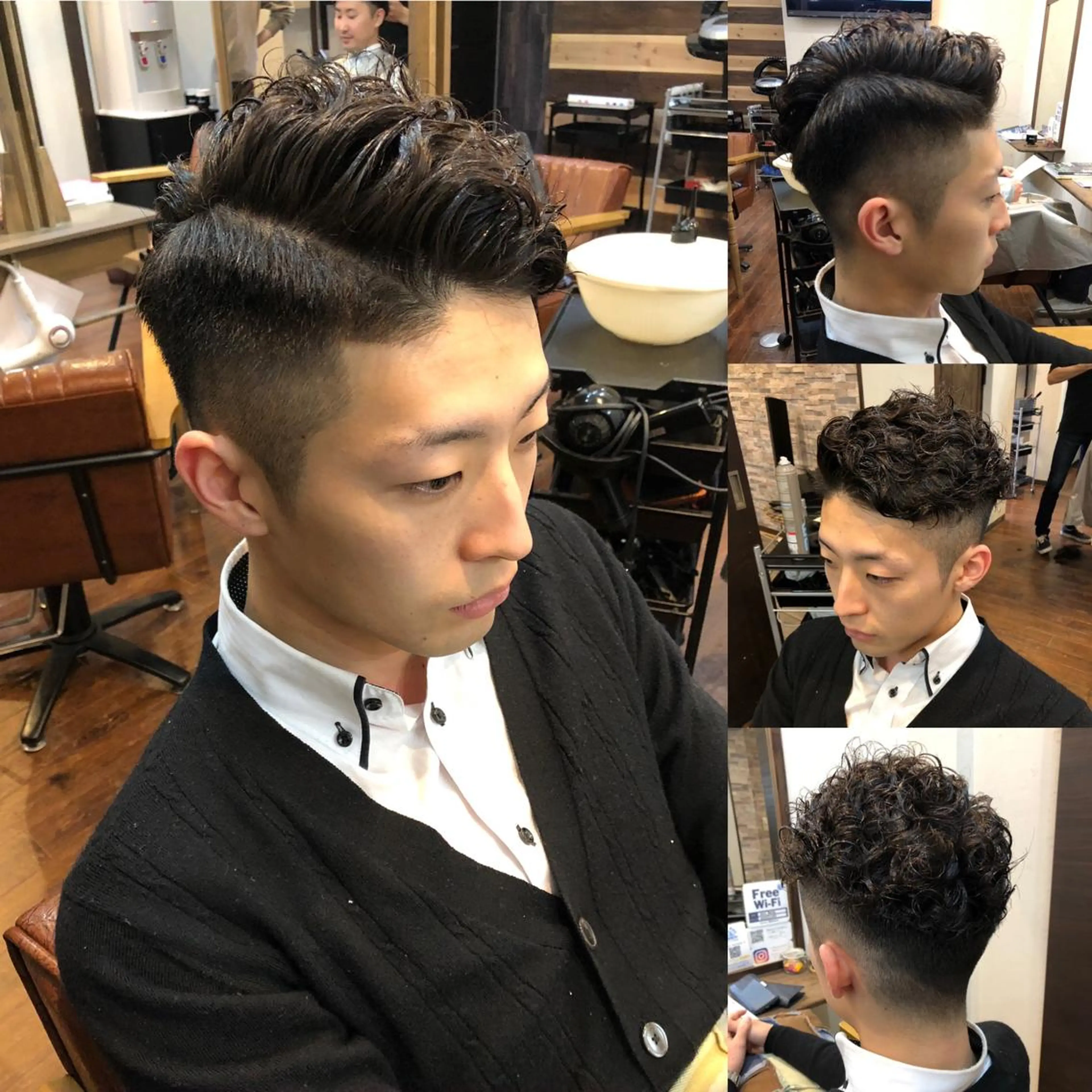 ショート パーマ メンズ カット パーマ メンズ大歓迎 ★feniceのヘアスタイル