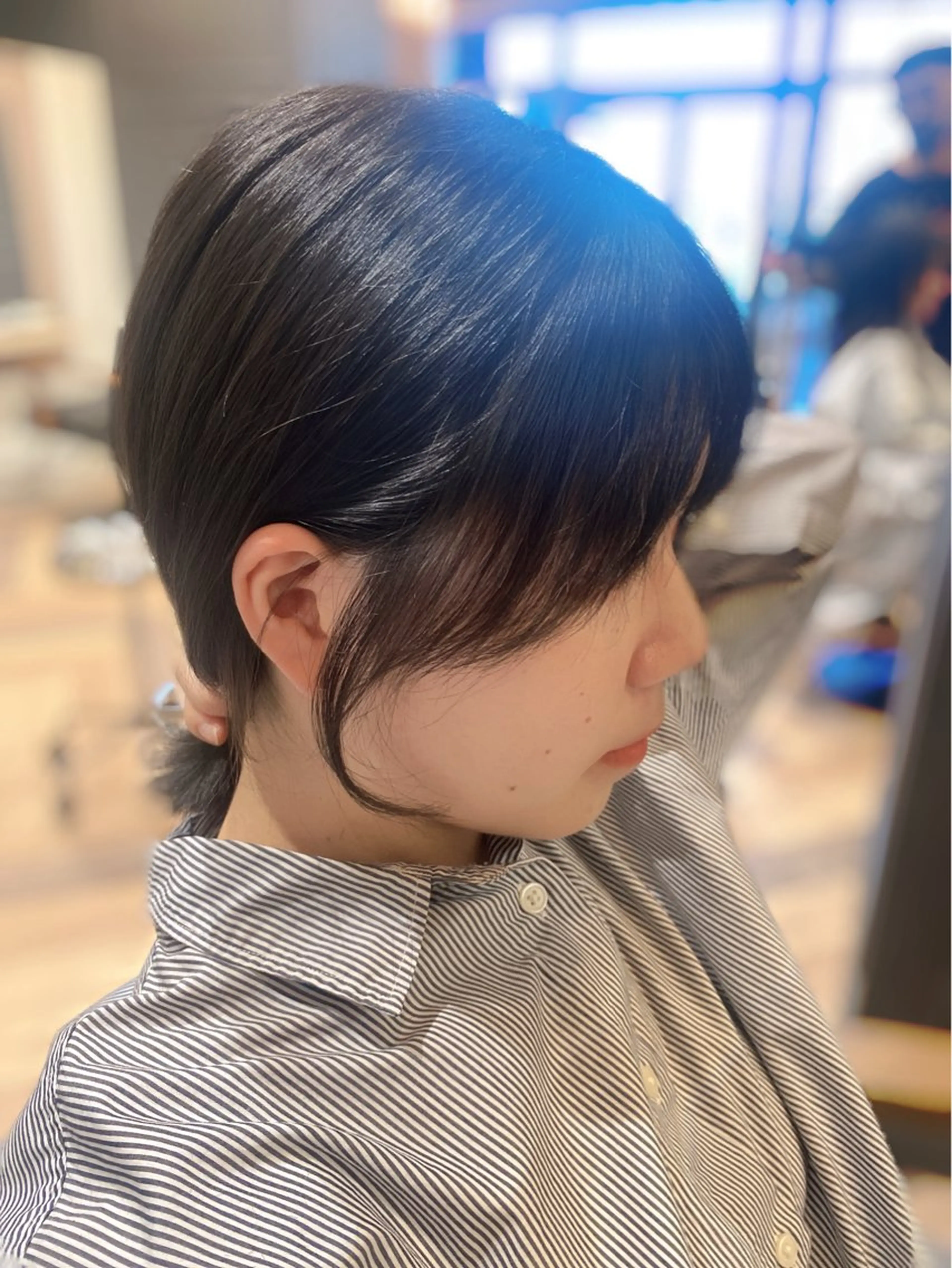 ミディアム 顔周りカット 佐藤 生基のヘアスタイル